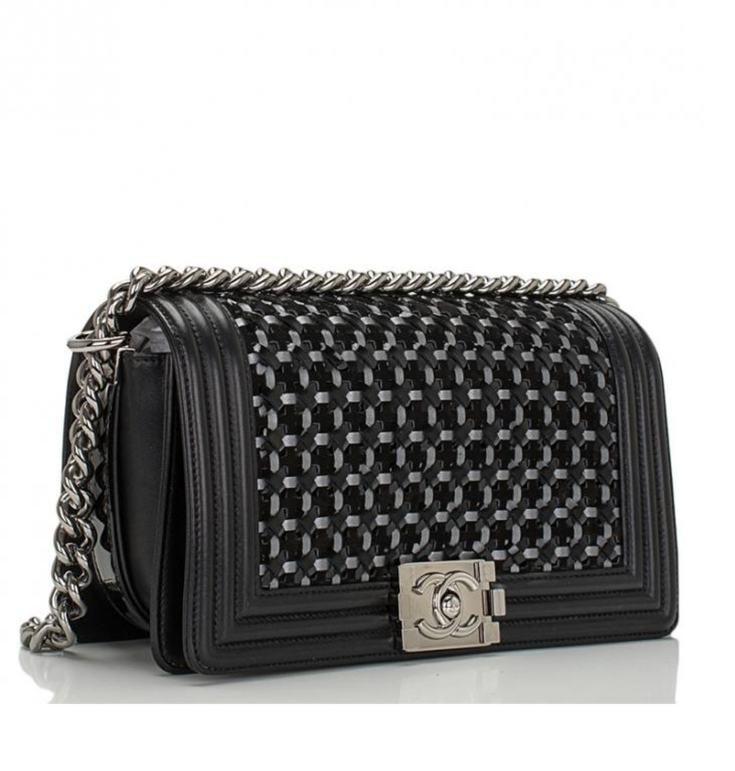 Chanel BRAIDED BOY LAMBSKIN FLAP Shoulder Bag