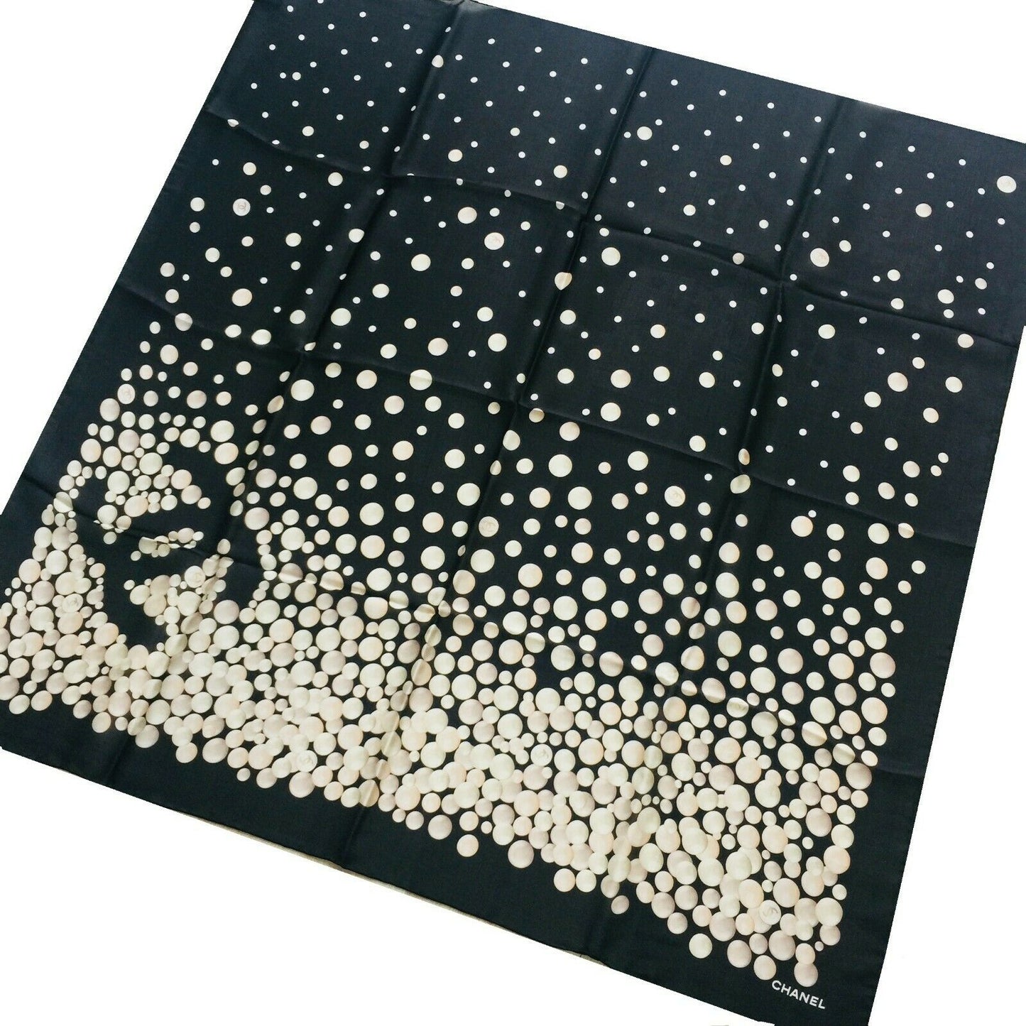 Chanel Bubbles Geometric Print Silk Scarf Bag