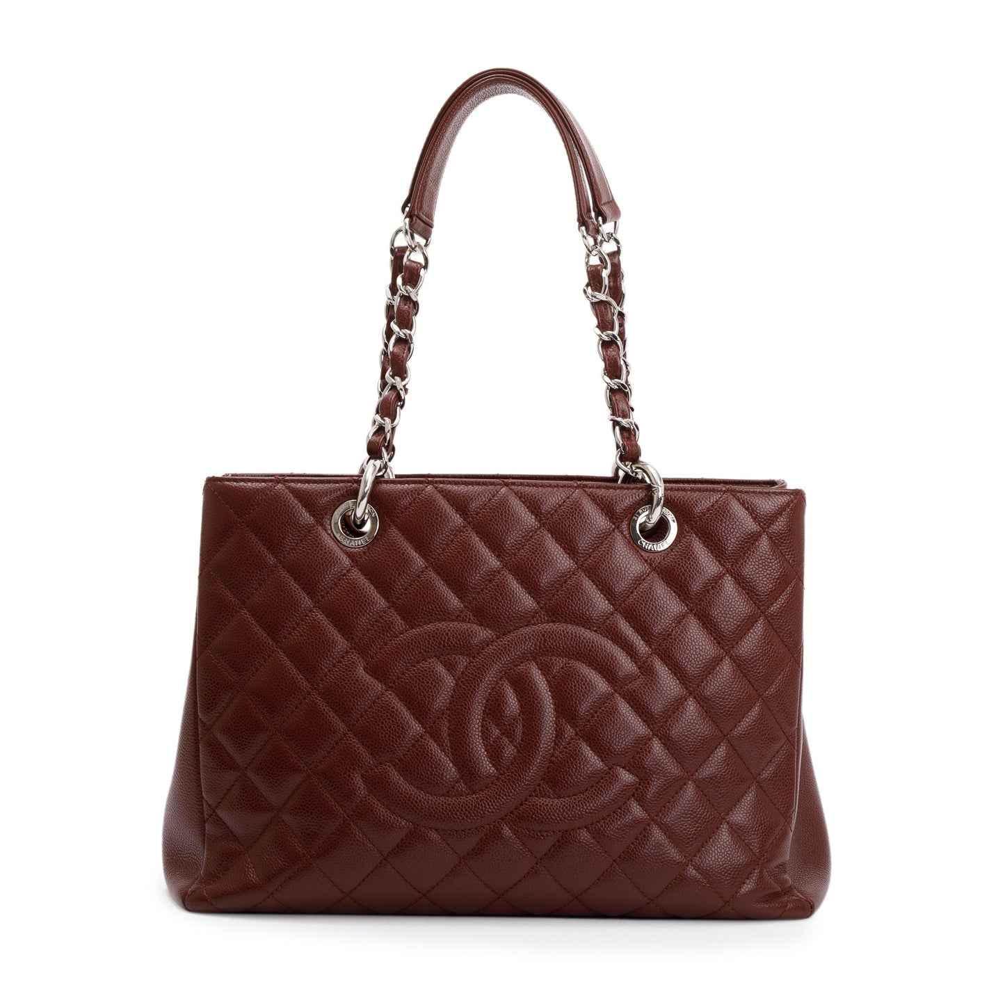 Chanel Burgundy Caviar Grand Shopping GST Leather Travel Bag