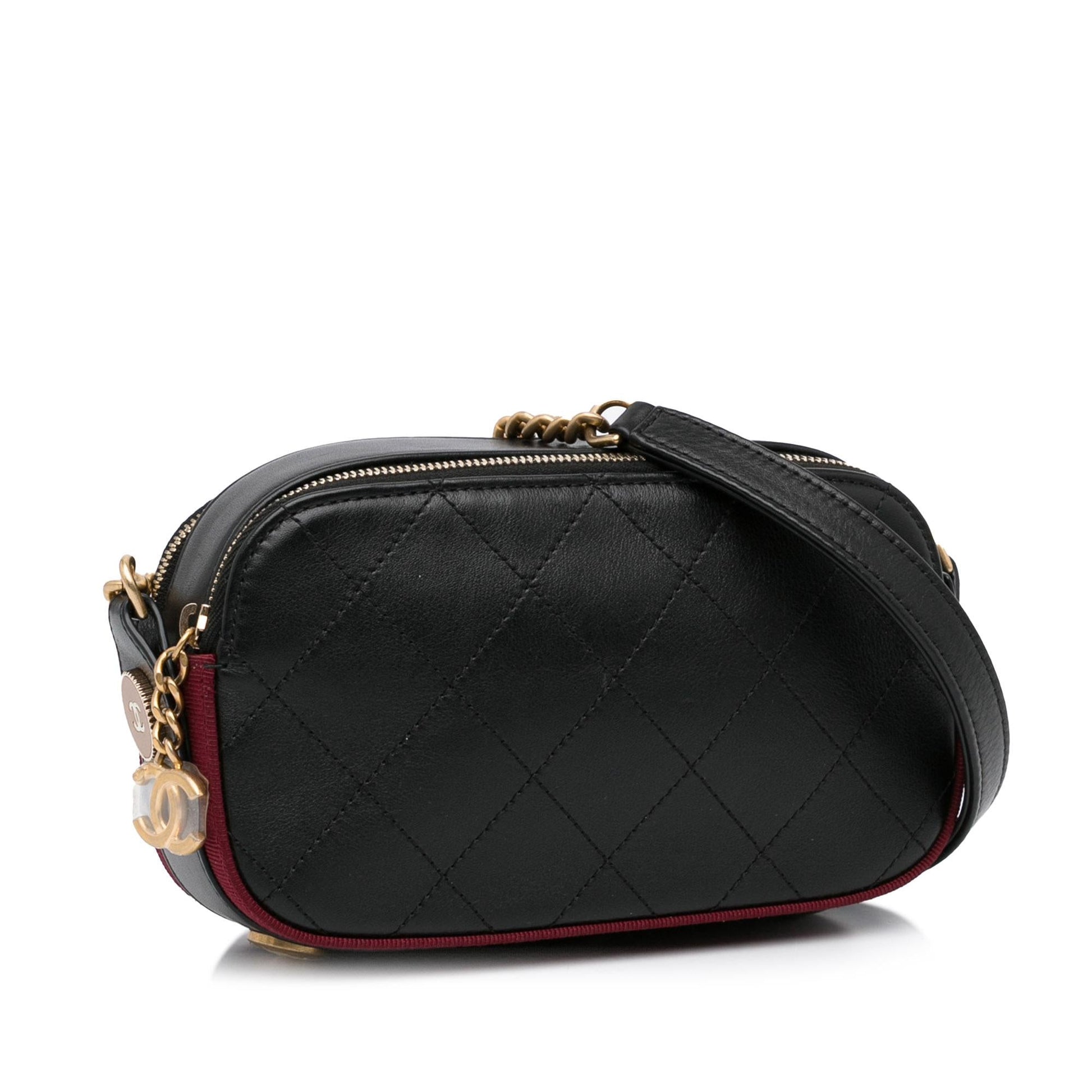 Chanel Button Up Double Zip Camera SHG-9ts5t9 Crossbody Bag
