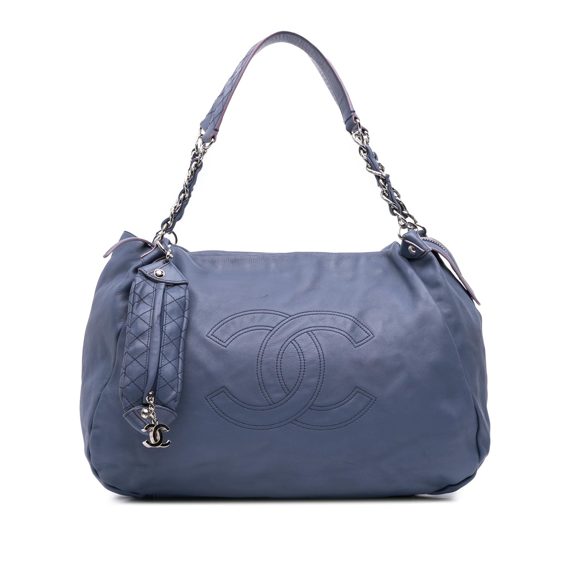 Chanel CC Calfskin Edgy Hobo Shoulder Bag