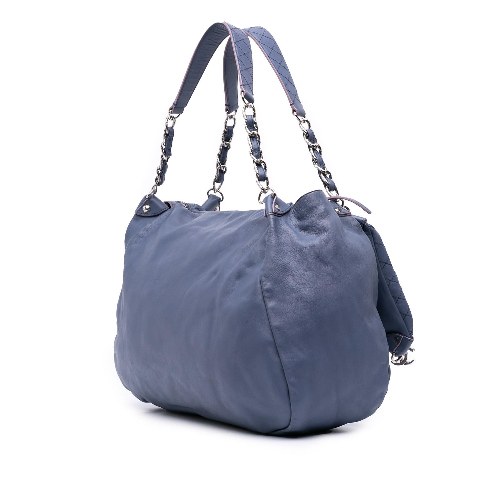 Chanel CC Calfskin Edgy Hobo Shoulder Bag