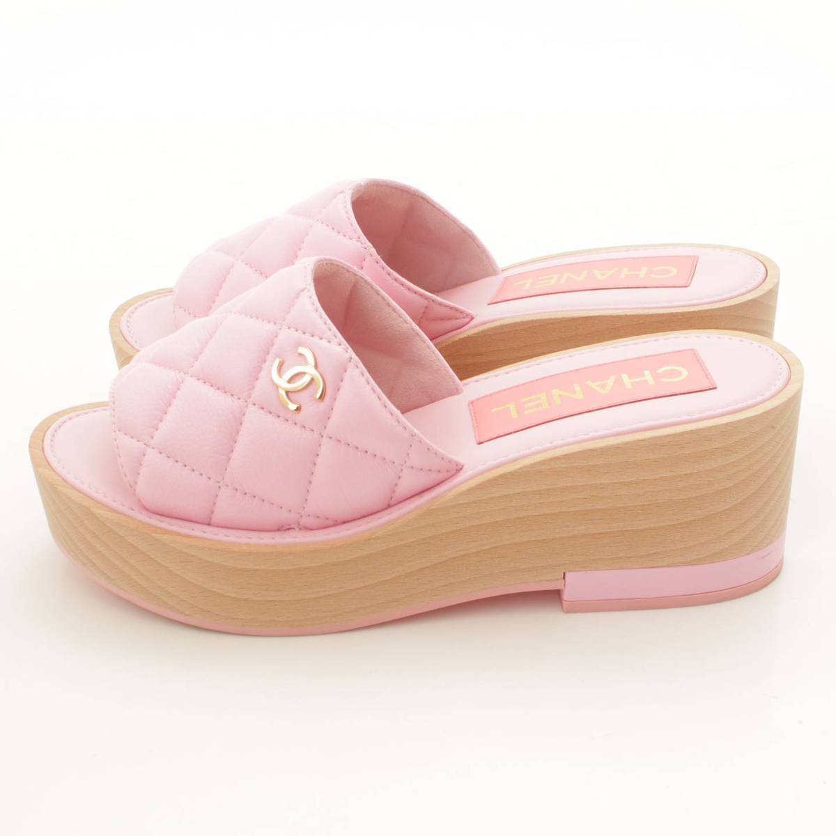 Chanel CC Coco Quilted Lambskin Leather Mules for Women