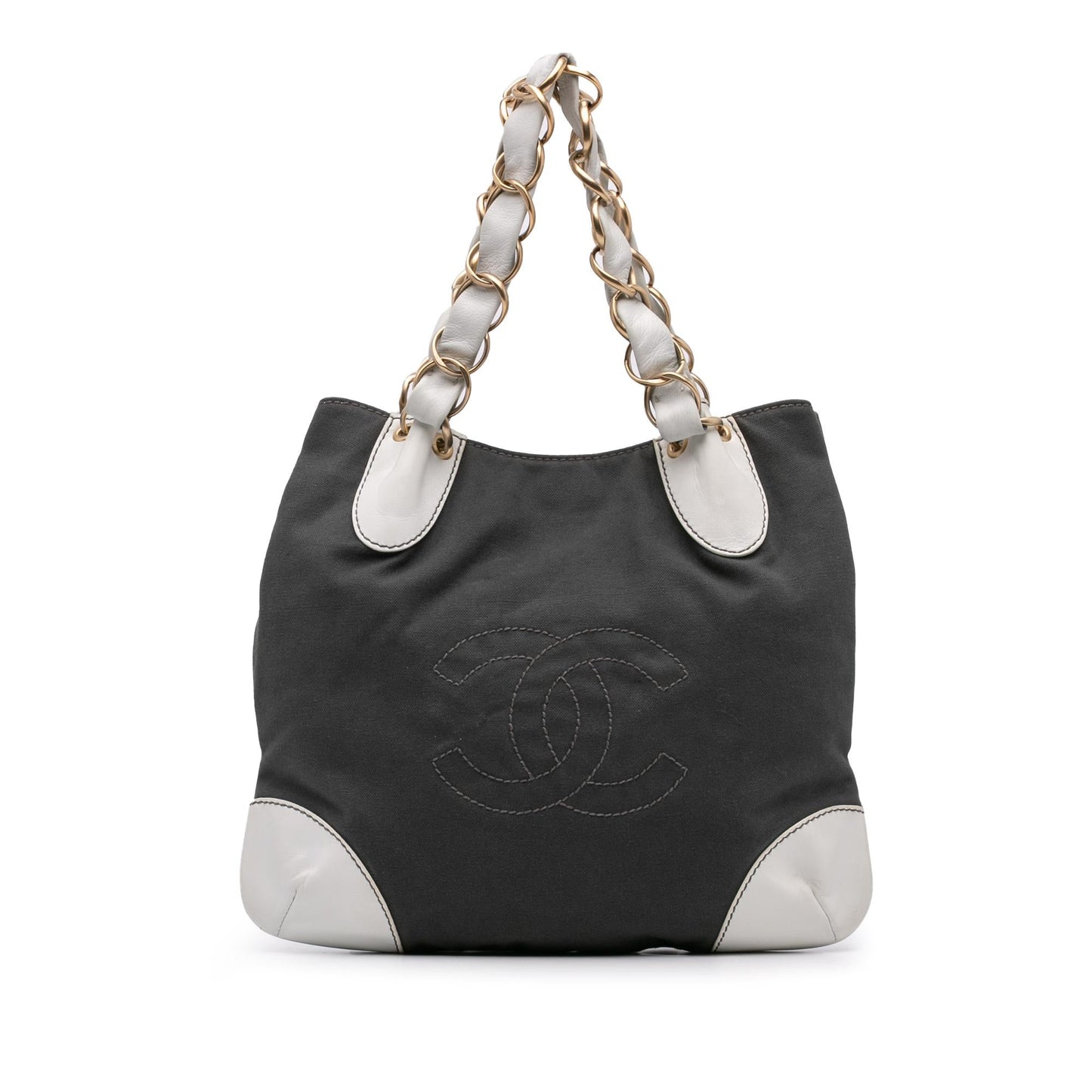 Chanel CC Olsen Canvas Tote Bag