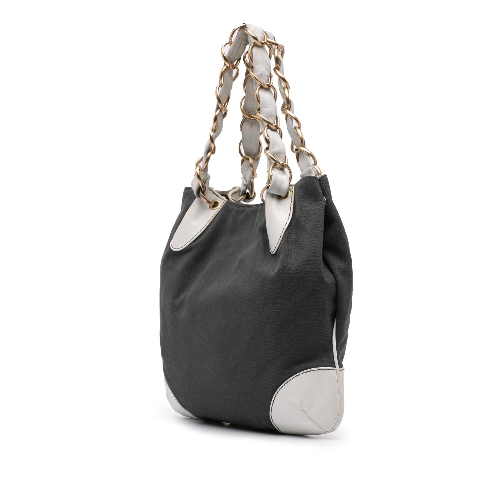 Chanel CC Olsen Canvas Tote Bag