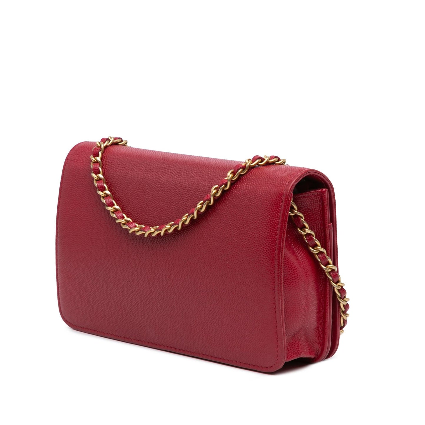 Chanel CC Caviar Braided Trim On SHG-F9vaqu Wallet Case
