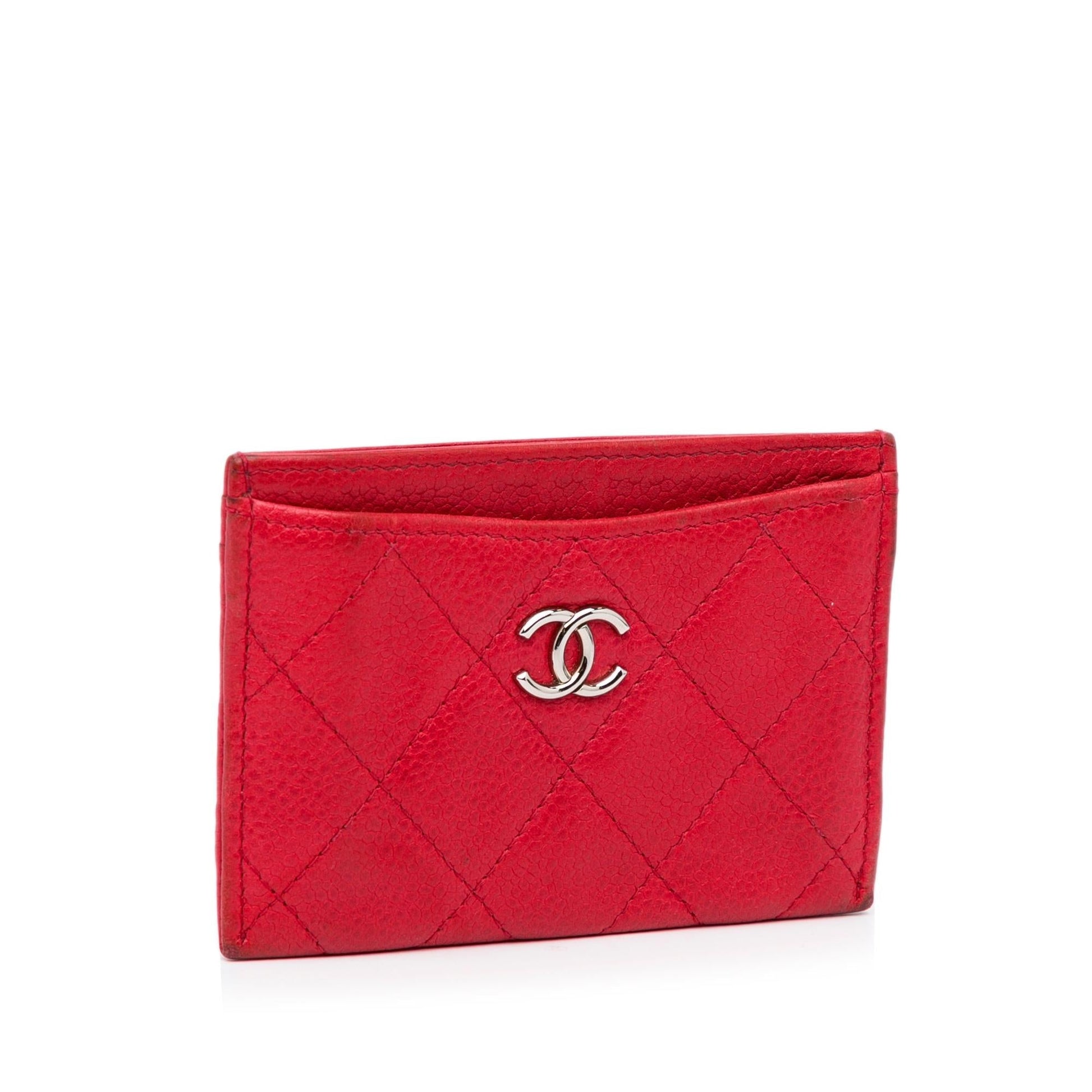 Chanel CC Caviar Card Holder SHG-Nip8du Wallet Case