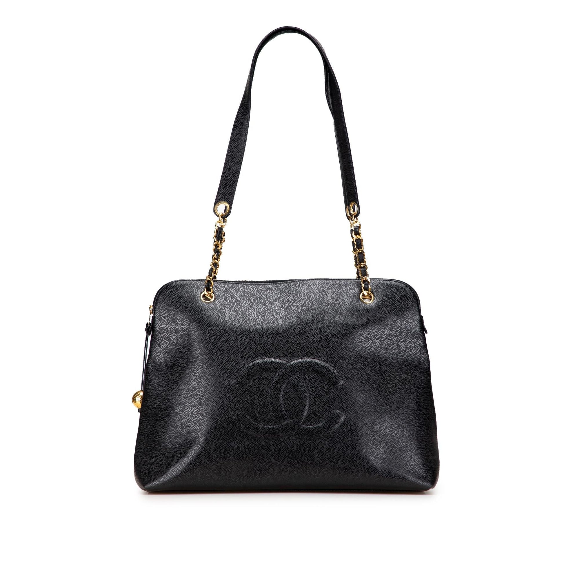 Chanel CC Caviar Tote Bag Chain Tote