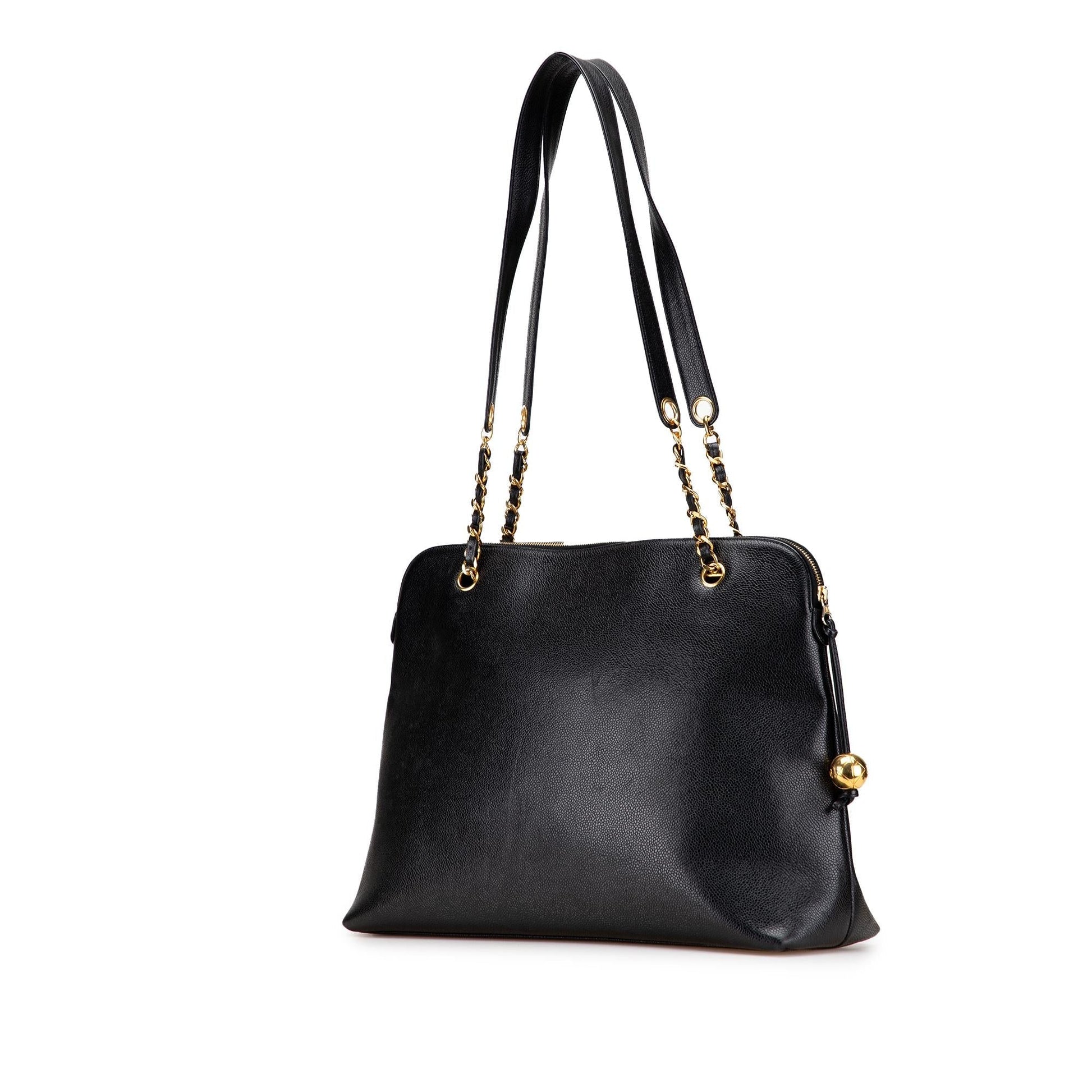 Chanel CC Caviar Tote Bag Chain Tote