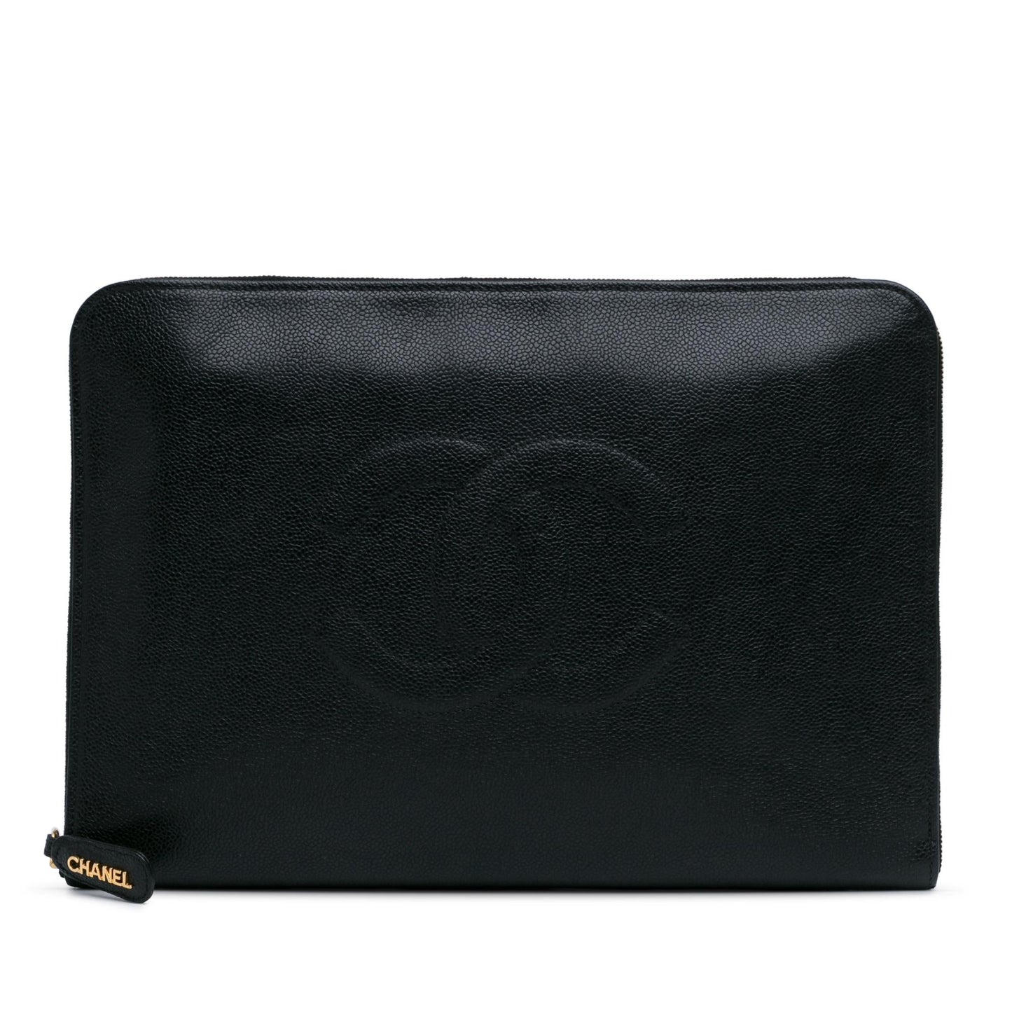 Chanel CC Caviar Documents Portfolio SHG-wlh1nQ Clutch Bag