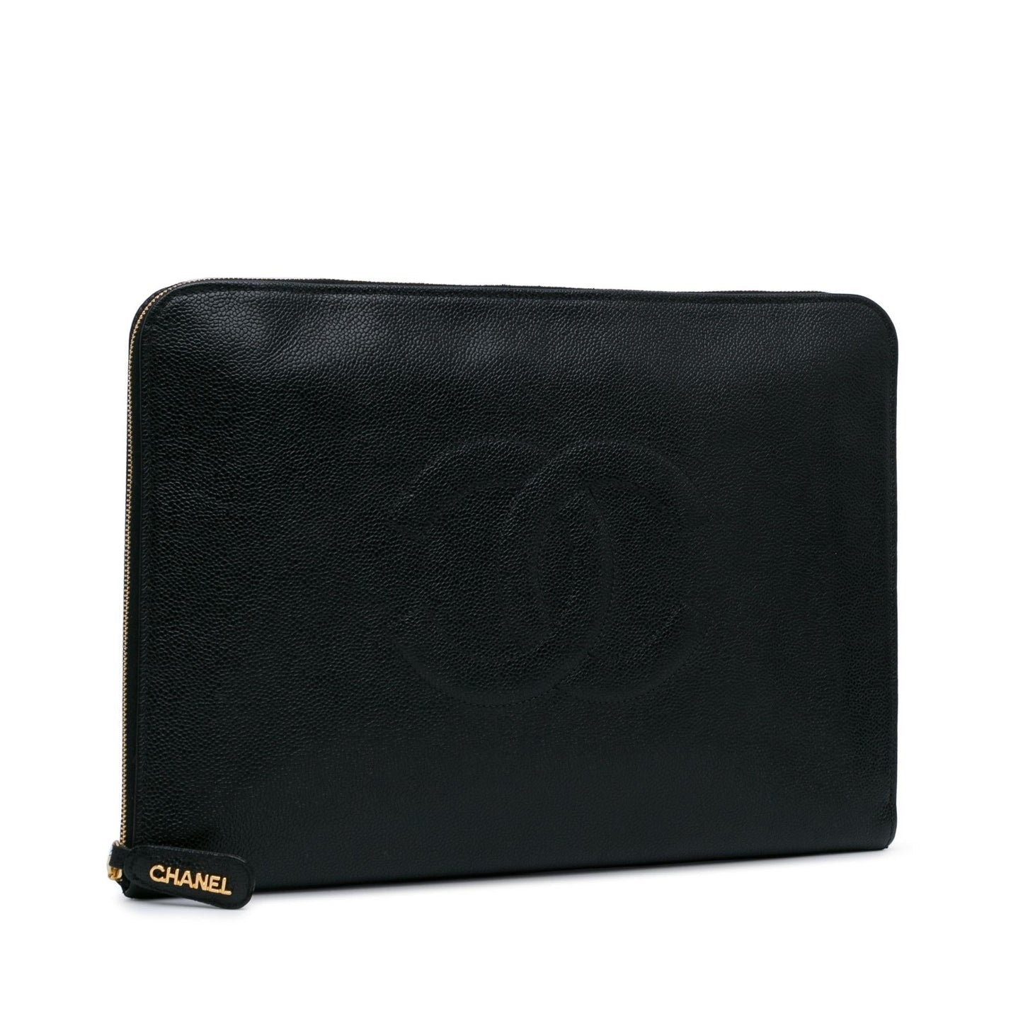 Chanel CC Caviar Documents Portfolio SHG-wlh1nQ Clutch Bag