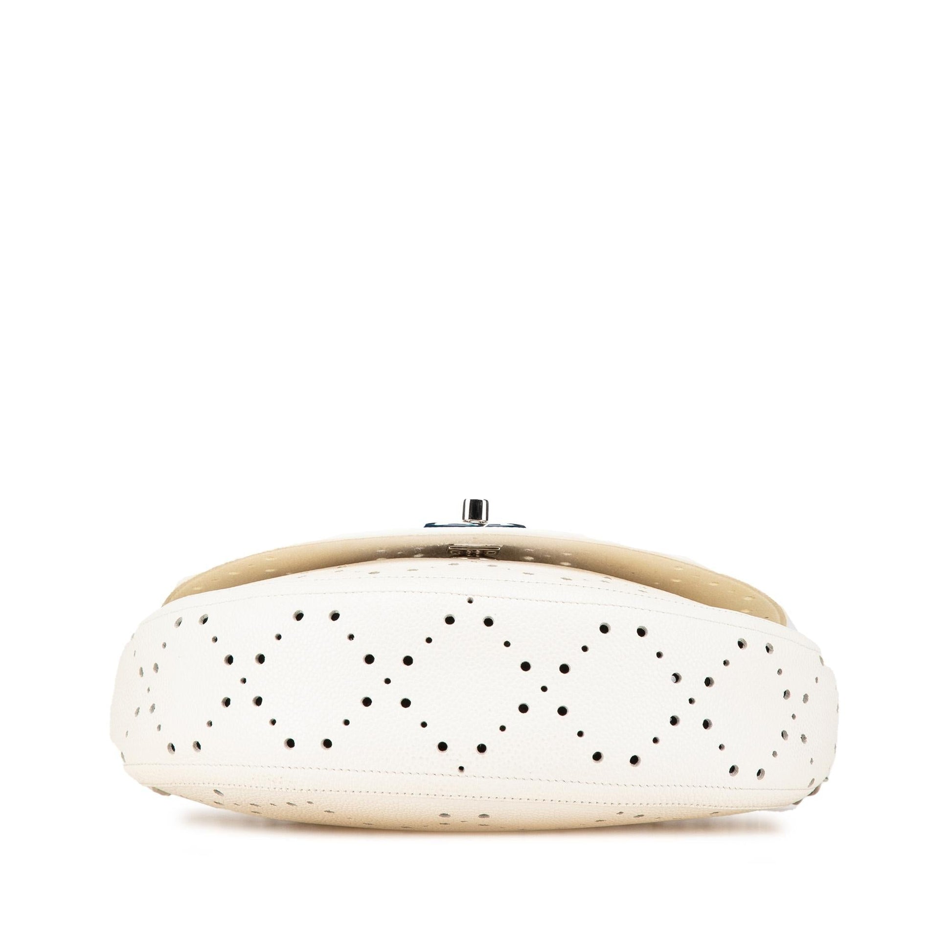 Chanel CC Caviar Perforated Messenger Flap Messenger Bag