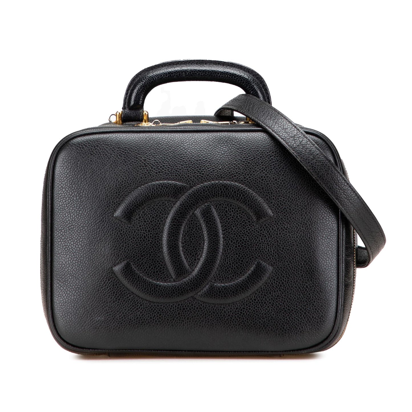 Chanel CC Caviar Vanity Handbag Case 1