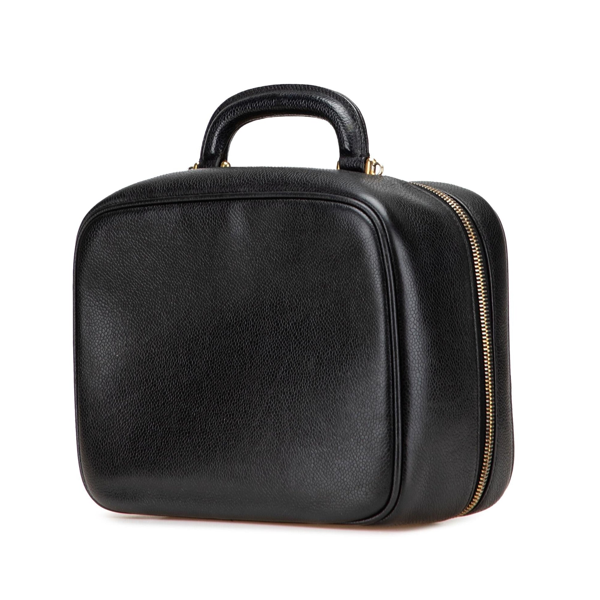 Chanel CC Caviar Vanity Handbag Case 1