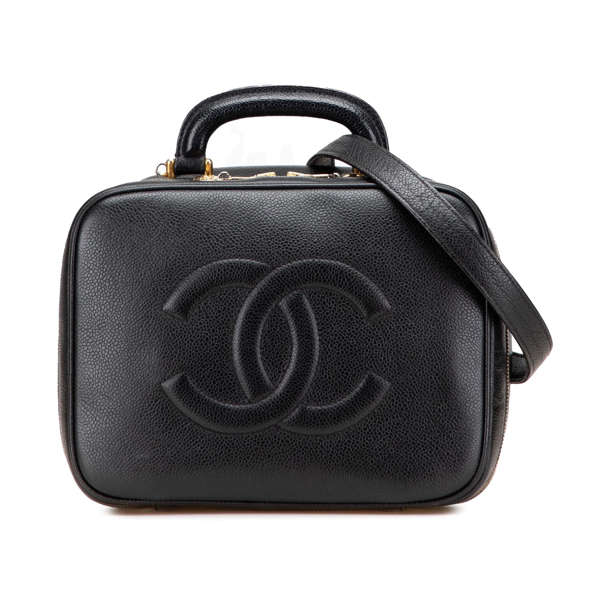 Chanel CC Caviar Vanity Handbag Case 2