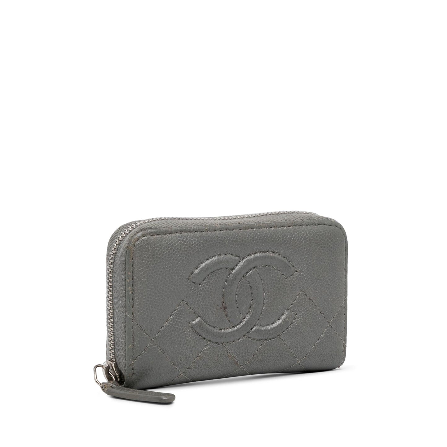 Chanel CC Caviar Zip Coin Handbag