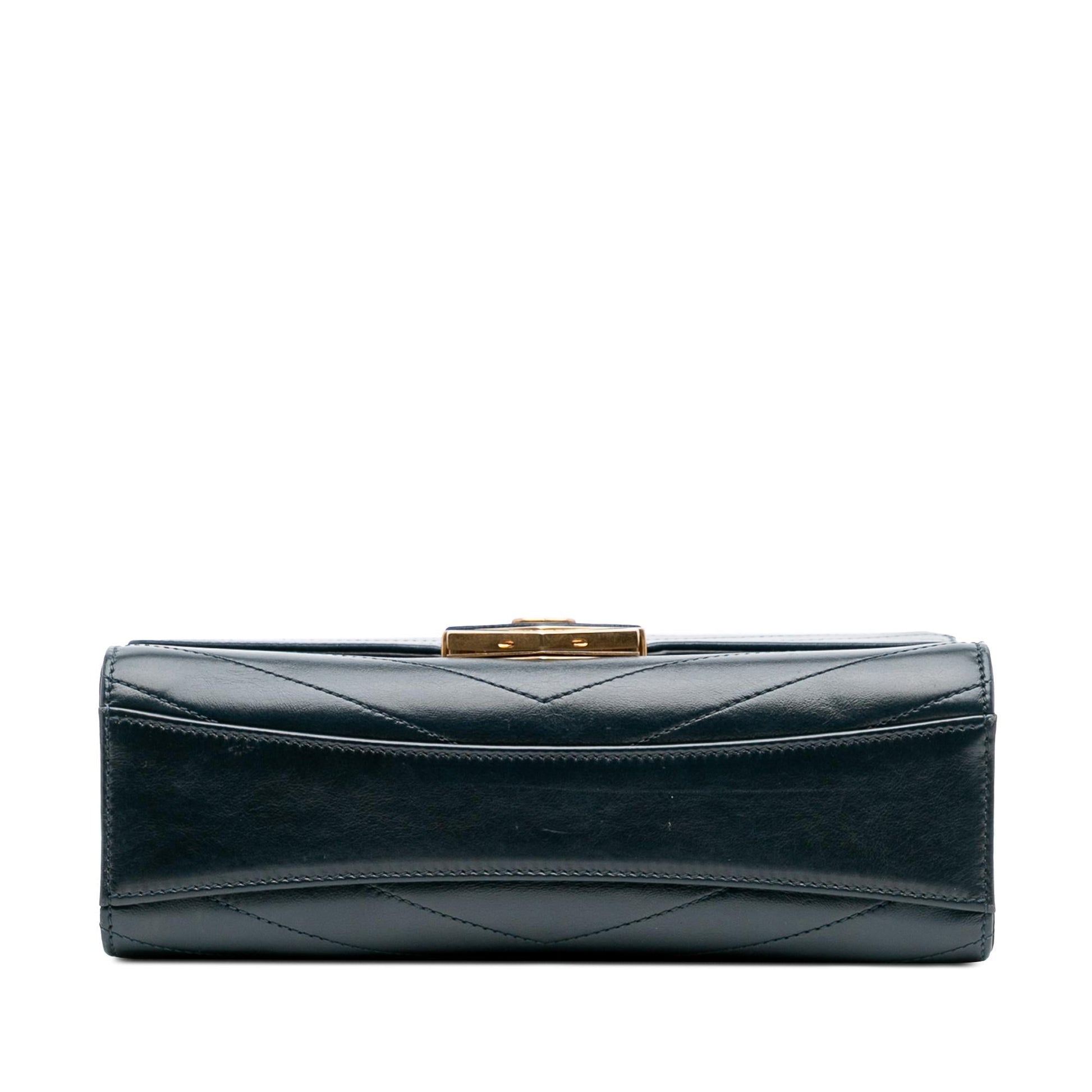 Chanel CC Chevron Calfskin Medal Flap Handbag