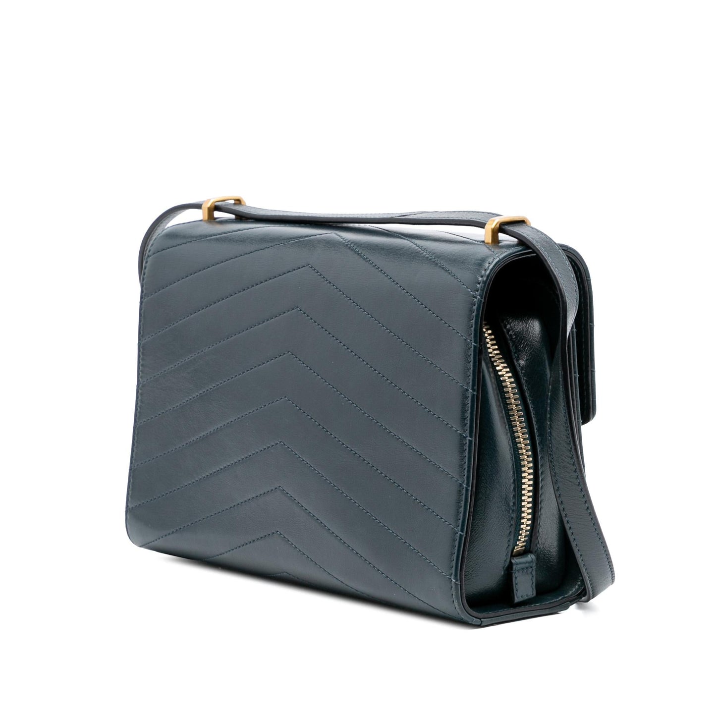 Chanel CC Chevron Calfskin Medal Flap Handbag