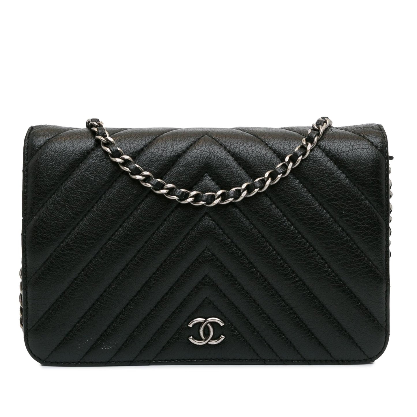 Chanel CC Chevron Calfskin On SHG-Q3rRL6 Wallet Case