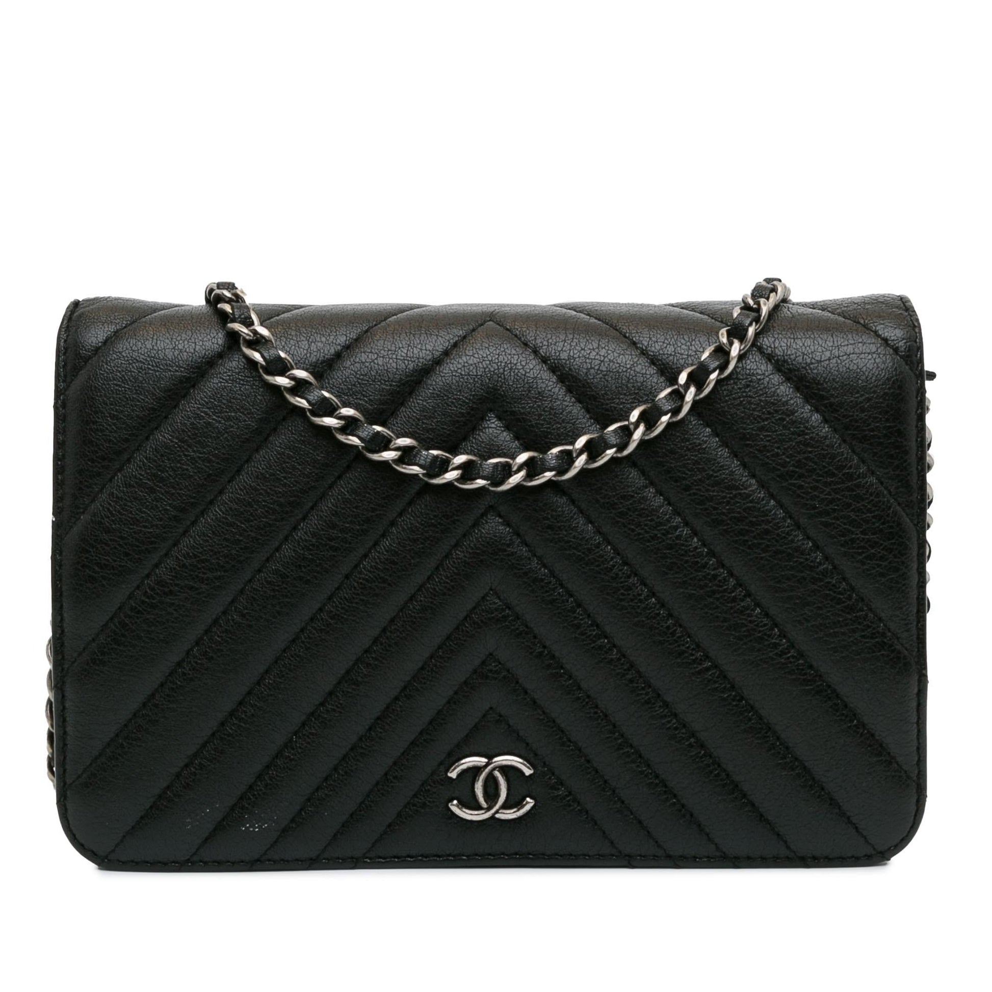 Chanel CC Chevron Calfskin On SHG-Q3rRL6 Wallet Case