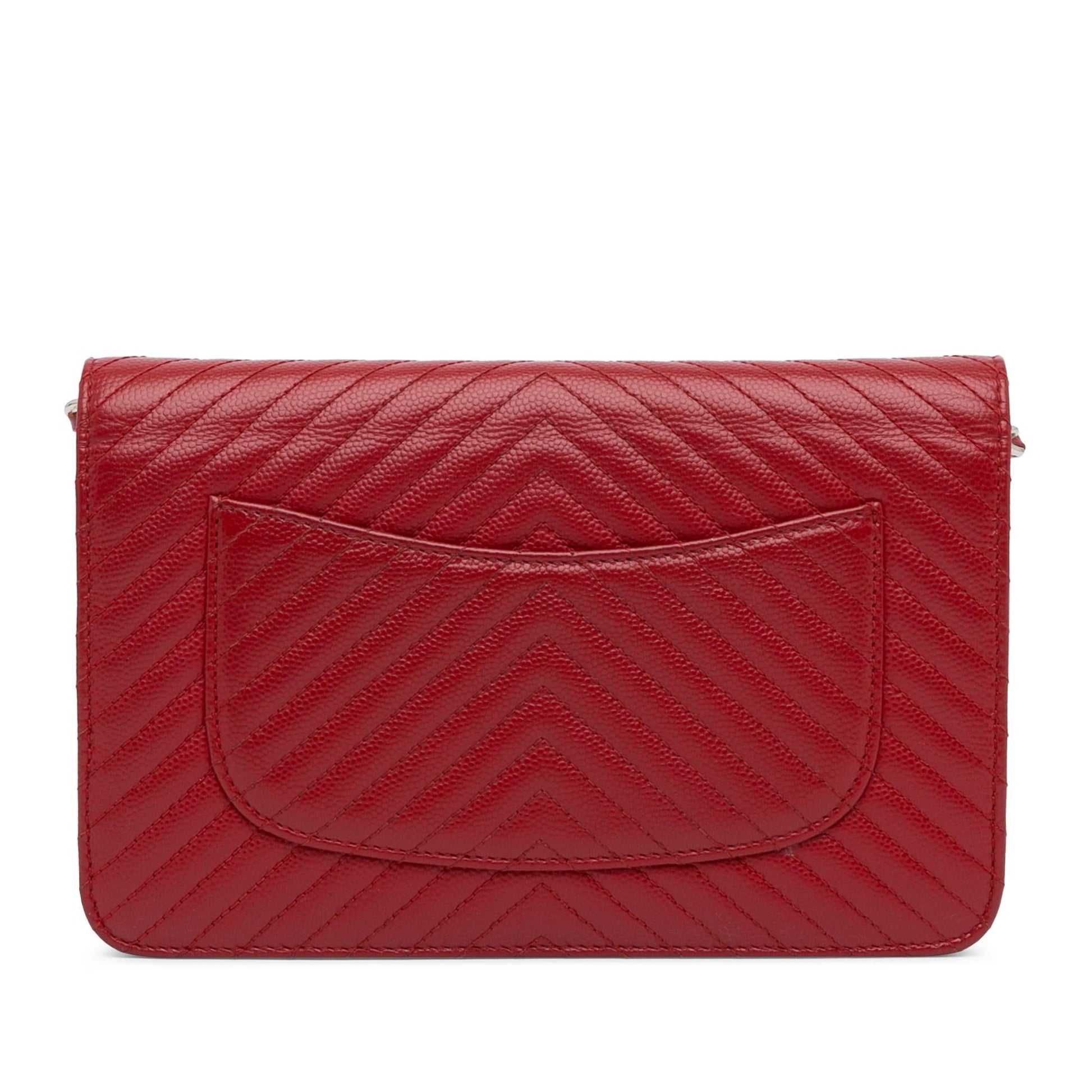 Chanel CC Chevron Caviar On SHG-JxT8UF Wallet Case