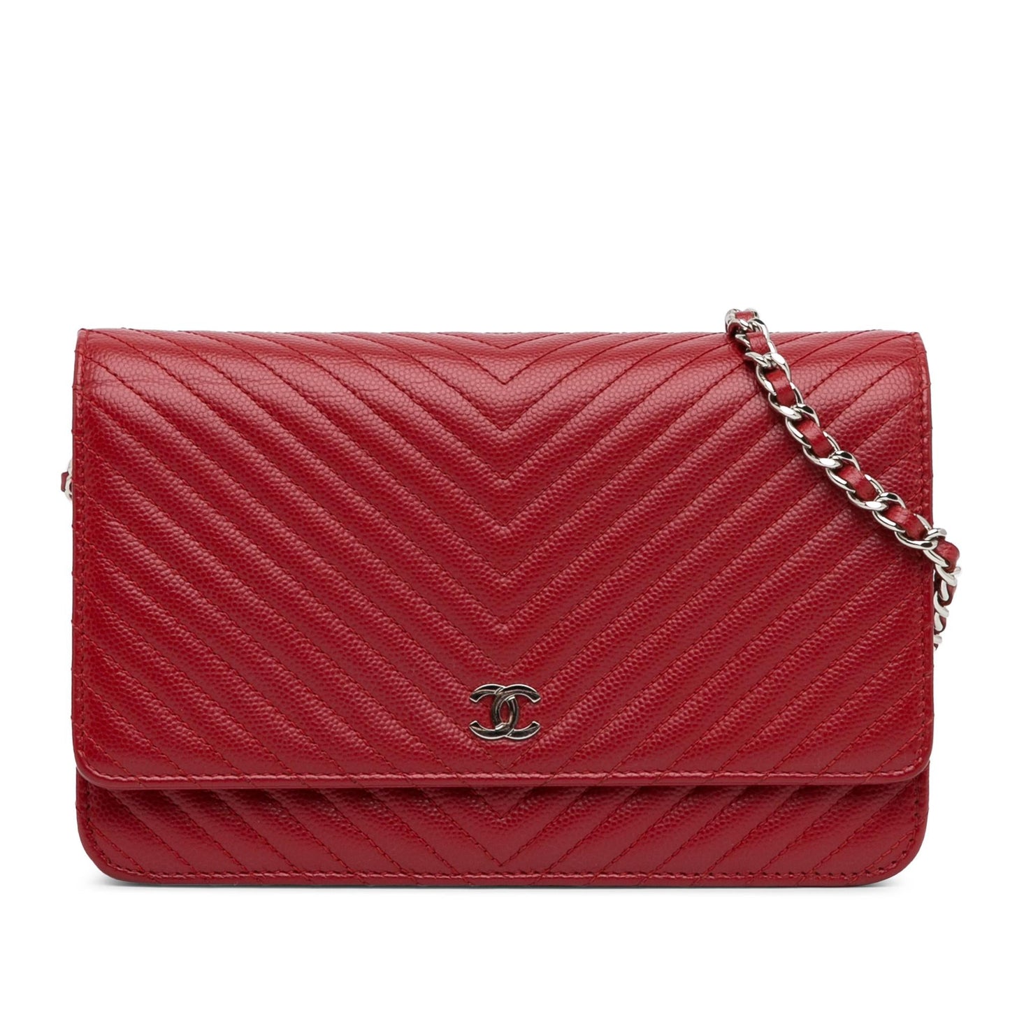 Chanel CC Chevron Caviar On SHG-JxT8UF Wallet Case