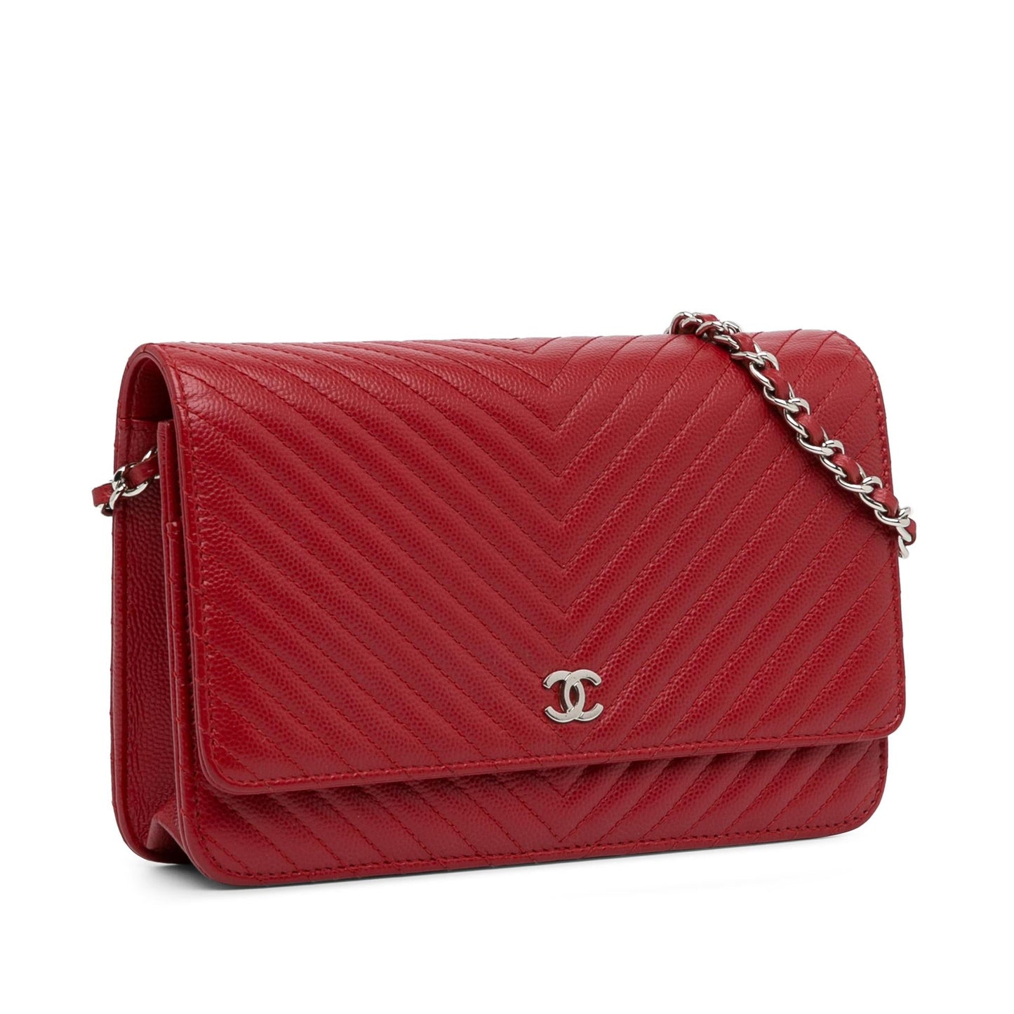 Chanel CC Chevron Caviar On SHG-JxT8UF Wallet Case