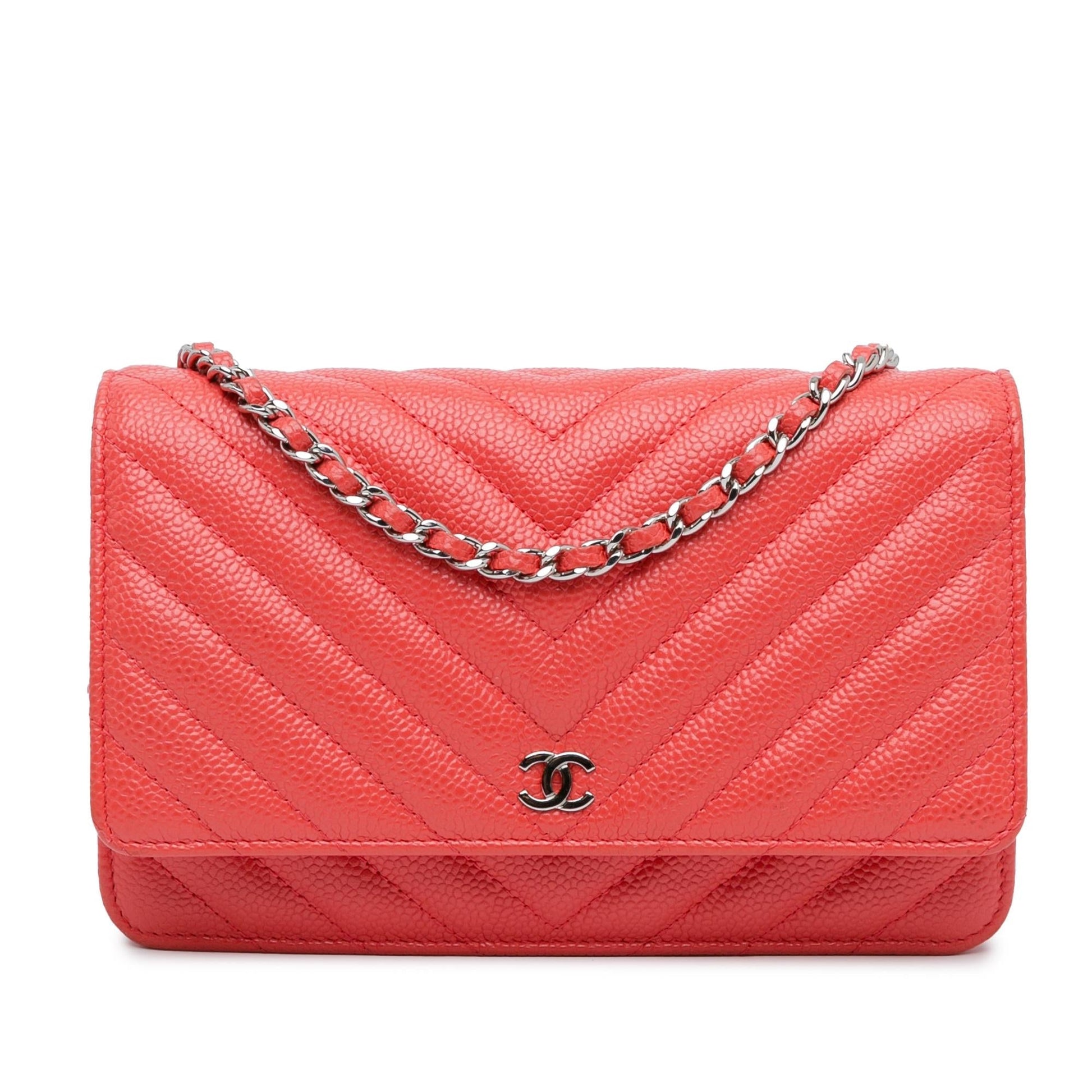Chanel CC Chevron Caviar On SHG-Z8eO2B Wallet Case
