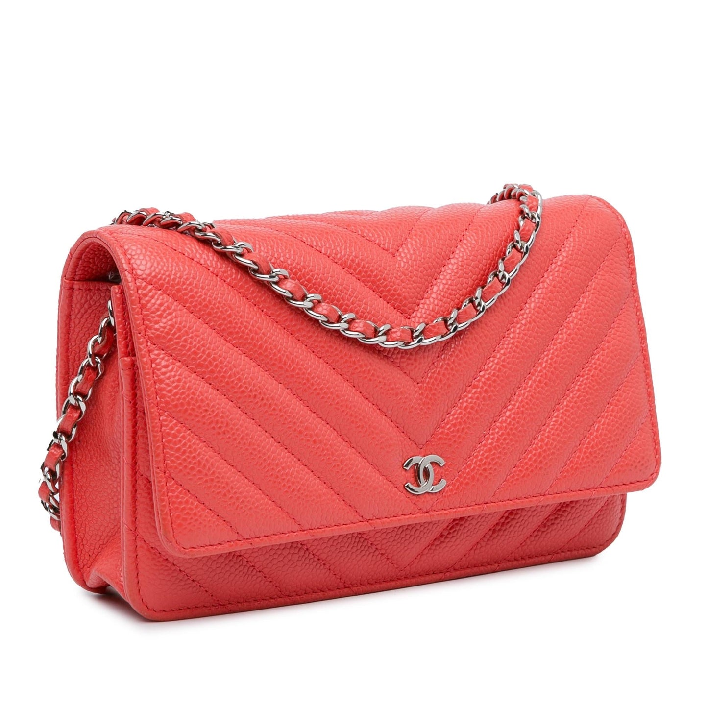 Chanel CC Chevron Caviar On SHG-Z8eO2B Wallet Case