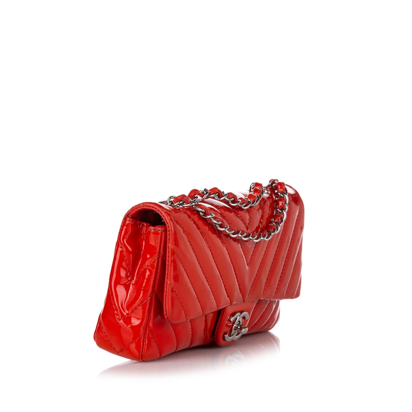 Chanel CC Chevron Classic Single Flap SHG Shoulder Bag Bag Shg
