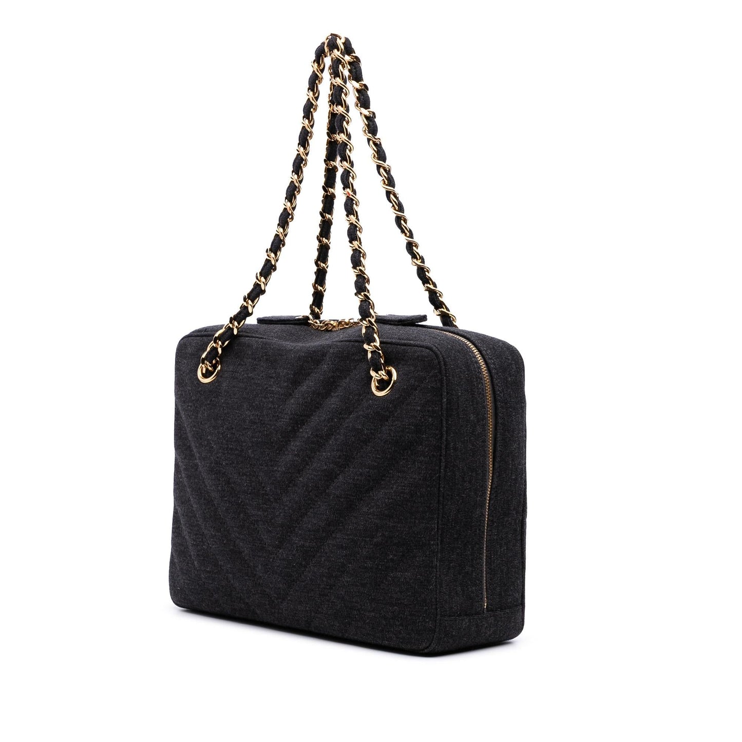 Chanel CC Chevron Jersey Camera Crossbody Bag Bag 1