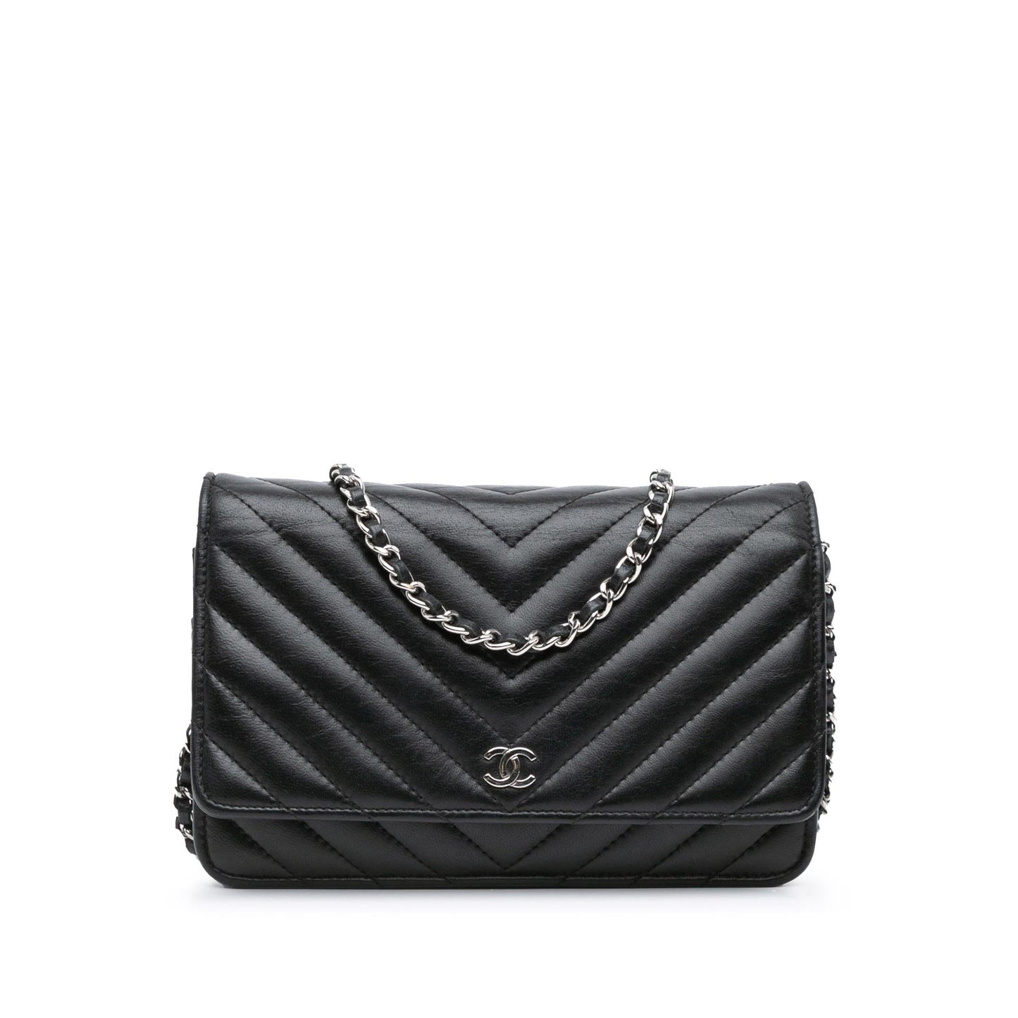 Chanel CC Chevron Lambskin On Wallet Case