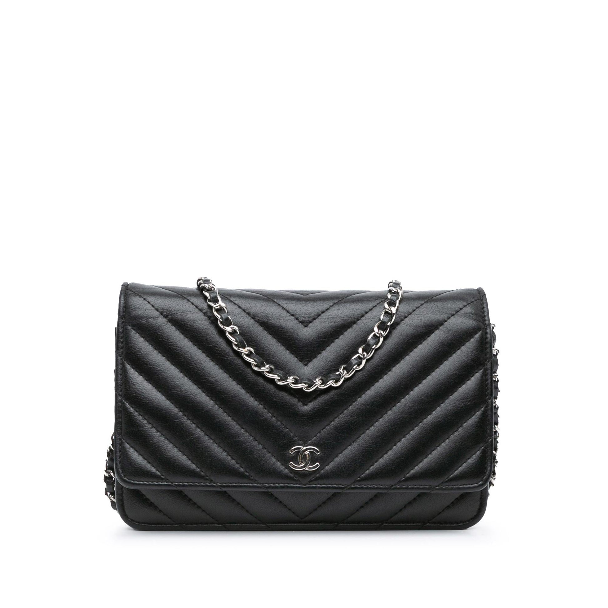 Chanel CC Chevron Lambskin On Wallet Case