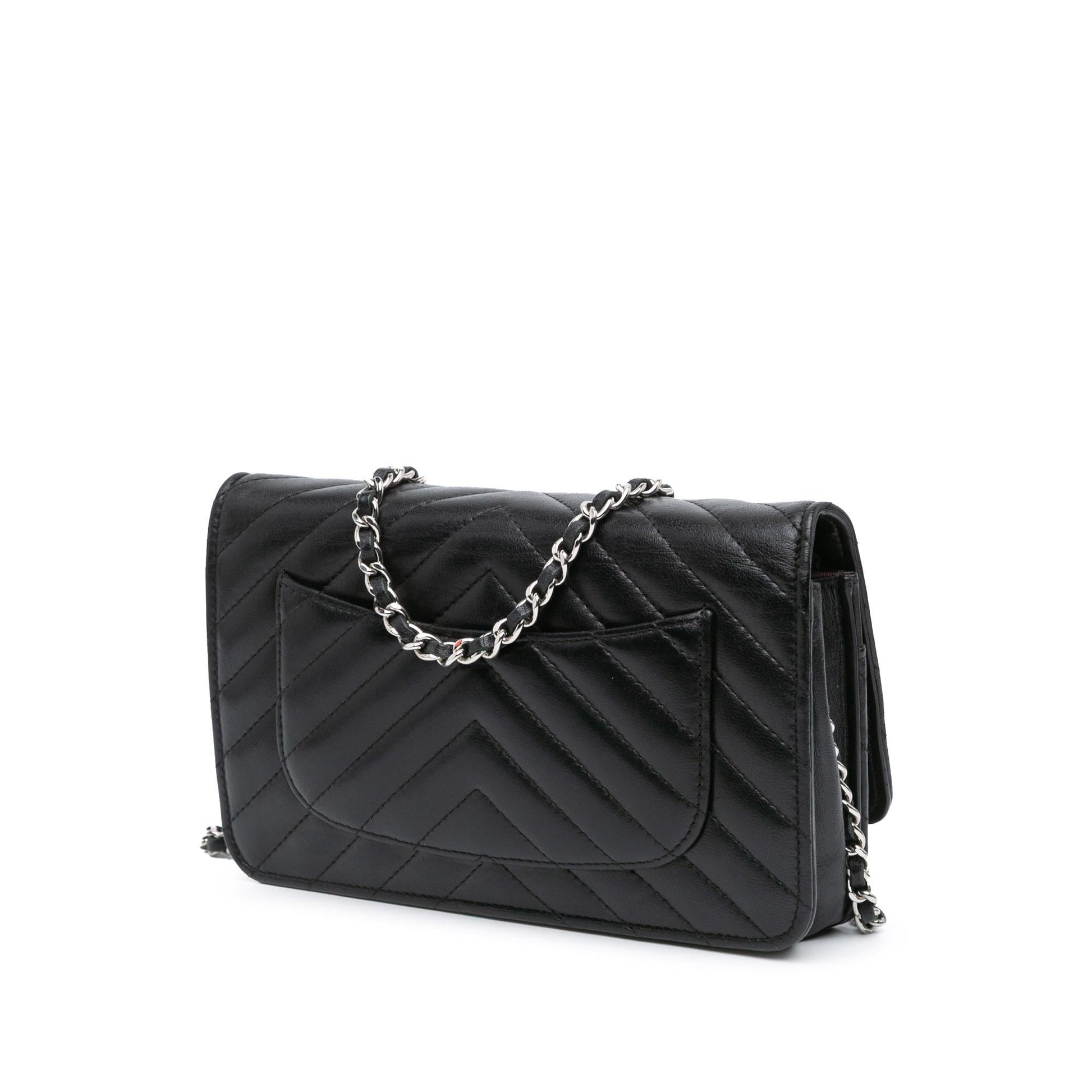 Chanel CC Chevron Lambskin On Wallet Case