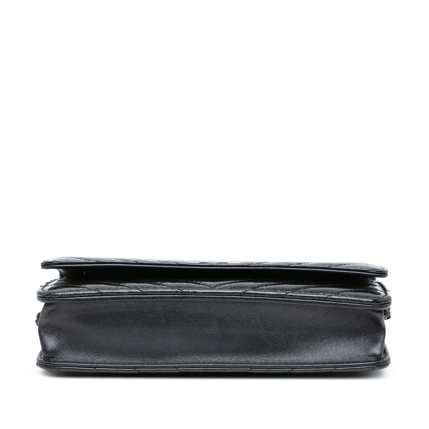 Chanel CC Chevron Quilted Crumpled Calfskin On Wallet Case