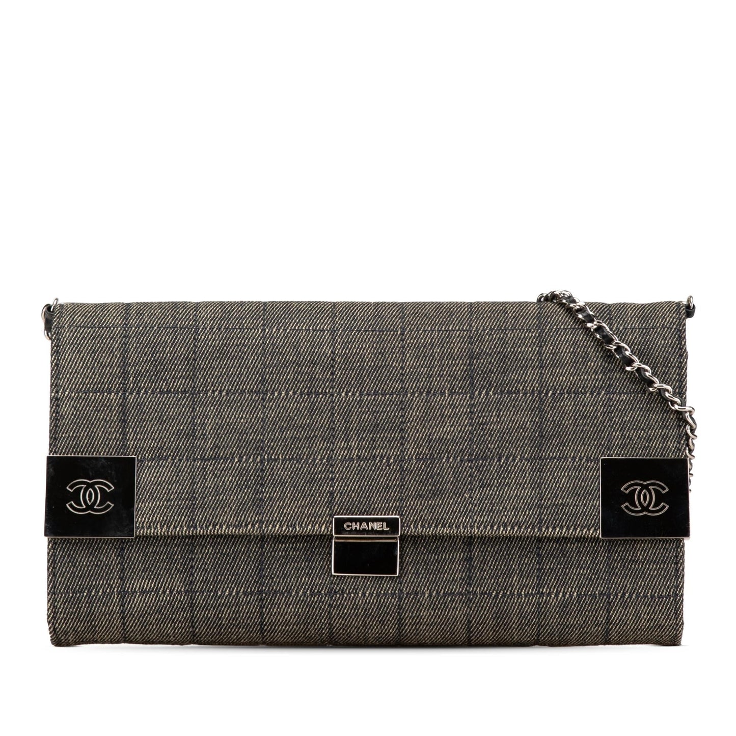 Chanel CC Choco Bar Denim Flap Handbag