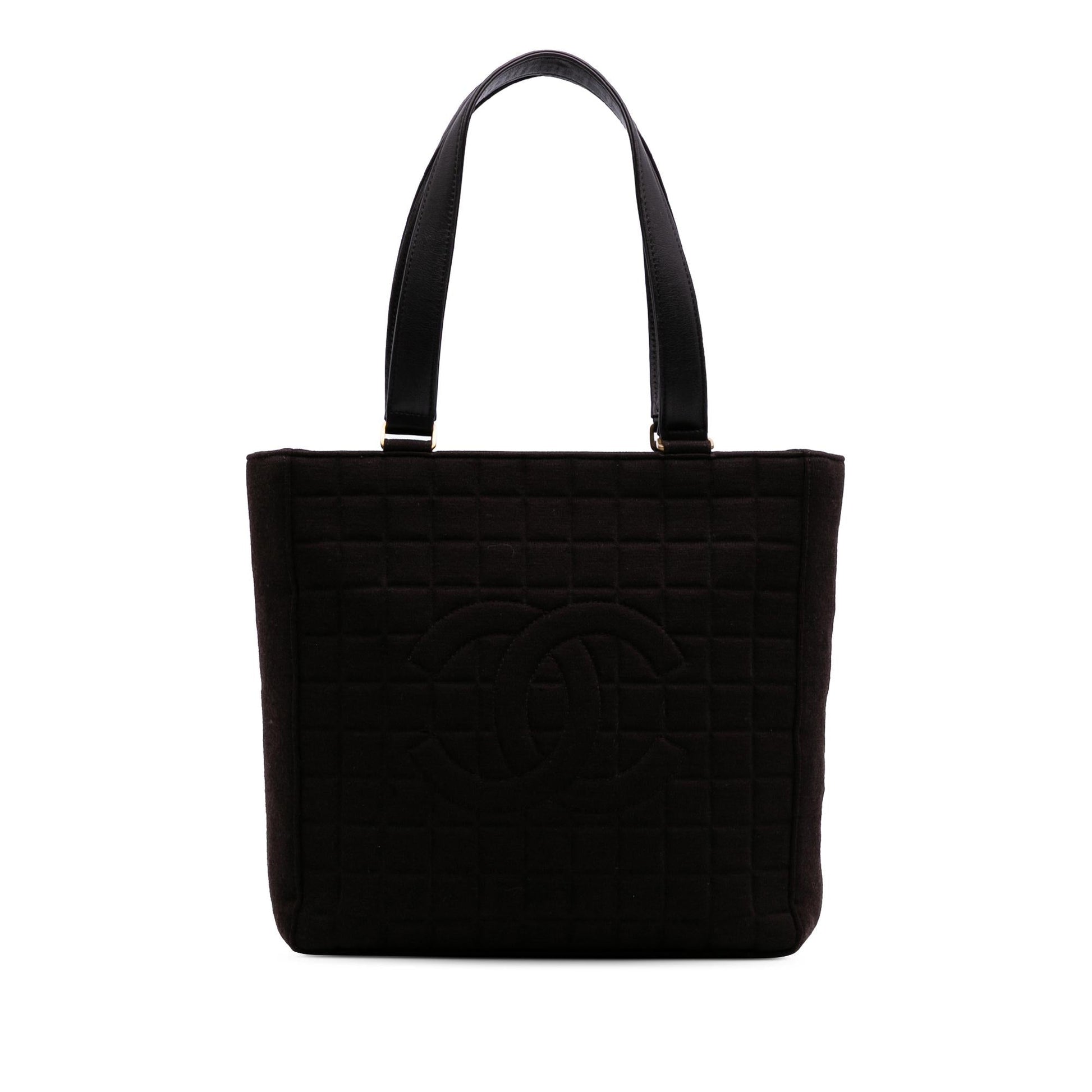 Chanel CC Chocolate Bar Jersey Tote Bag