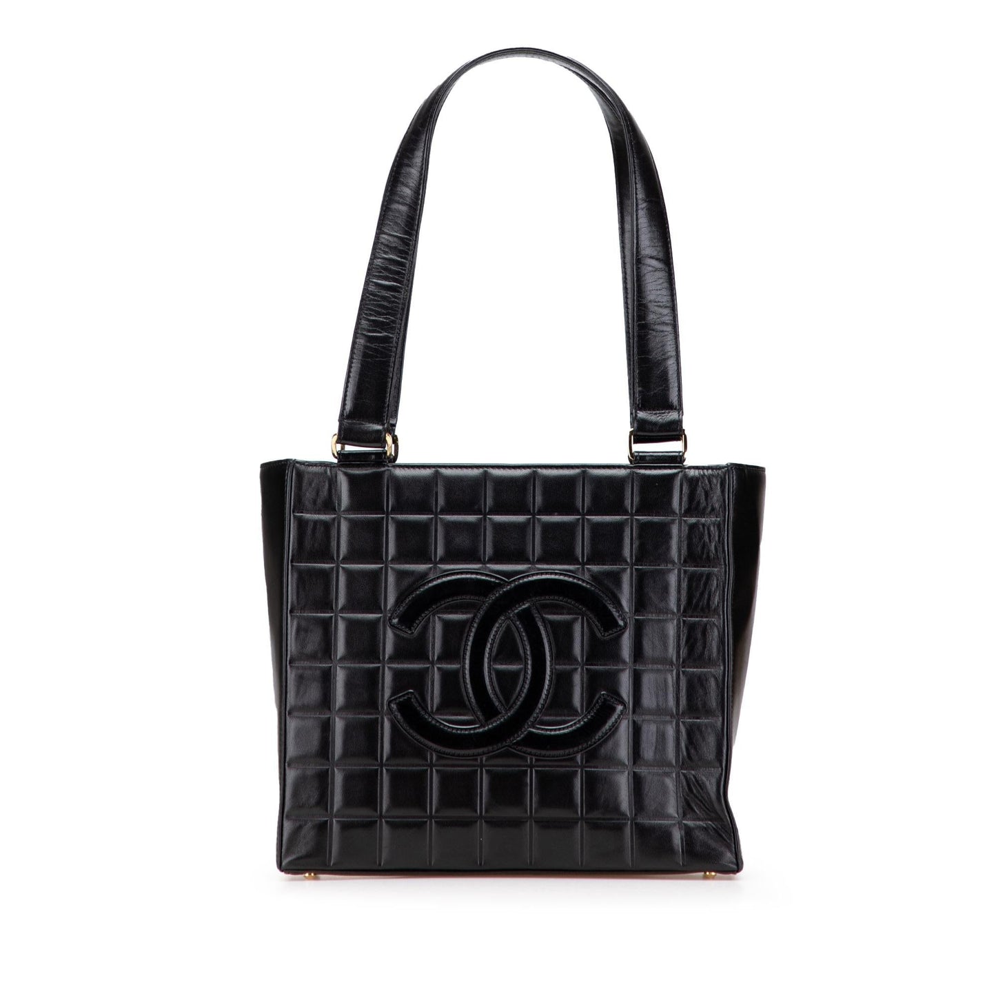 Chanel CC Chocolate Bar Lambskin Tote Bag