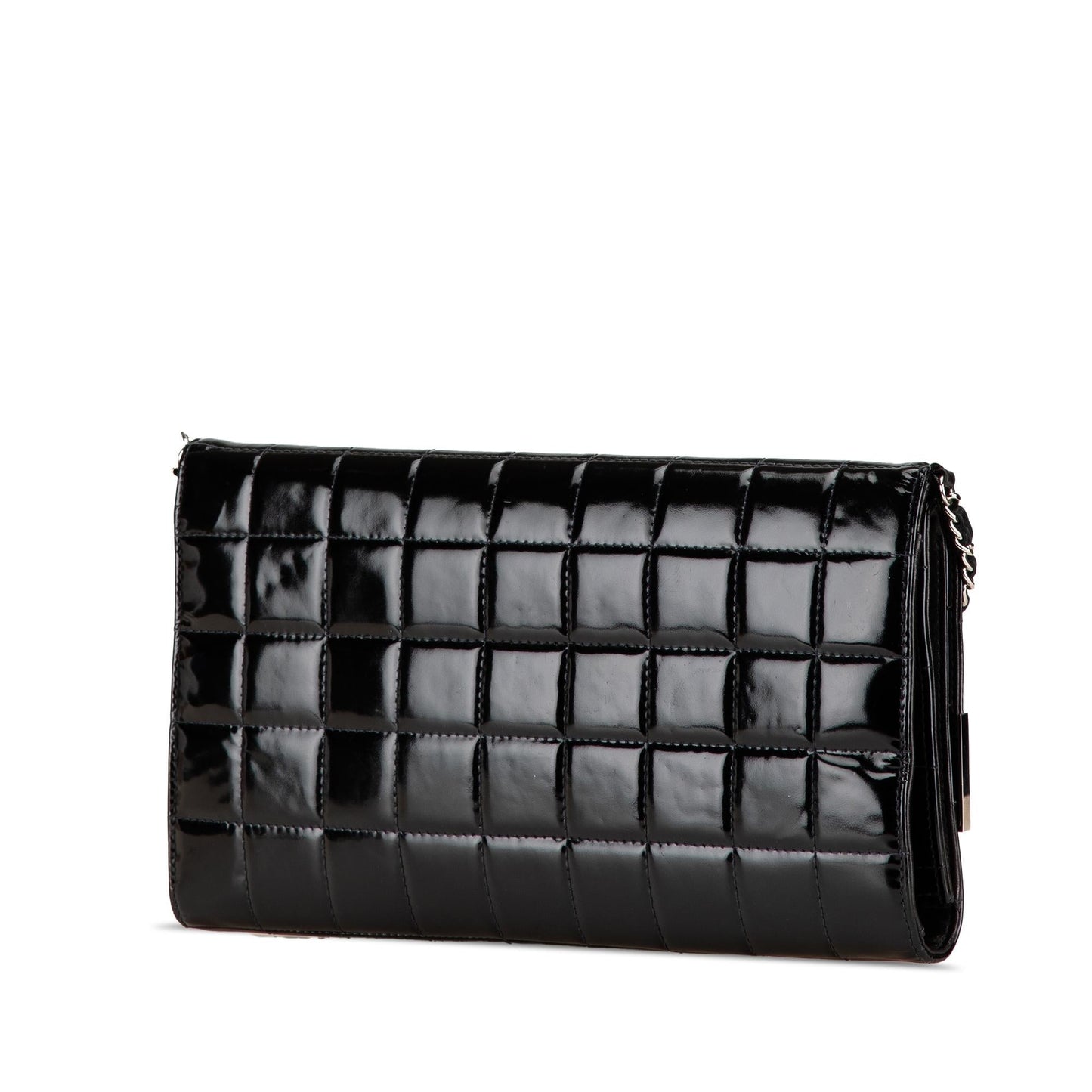 Chanel CC Chocolate Bar Patent on Clutch Bag Chain 1