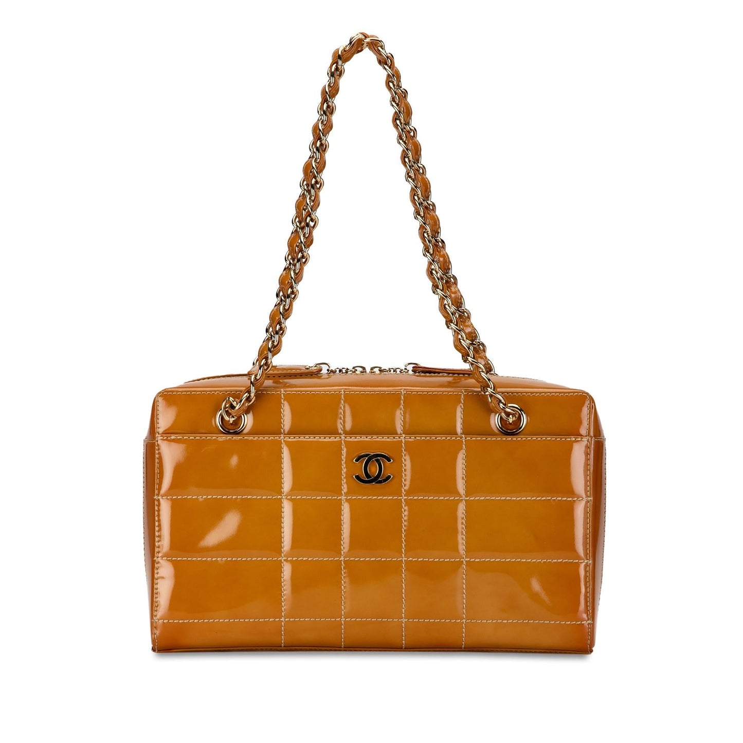 Chanel CC Chocolate Bar Patent SHG-tneQSq Shoulder Bag