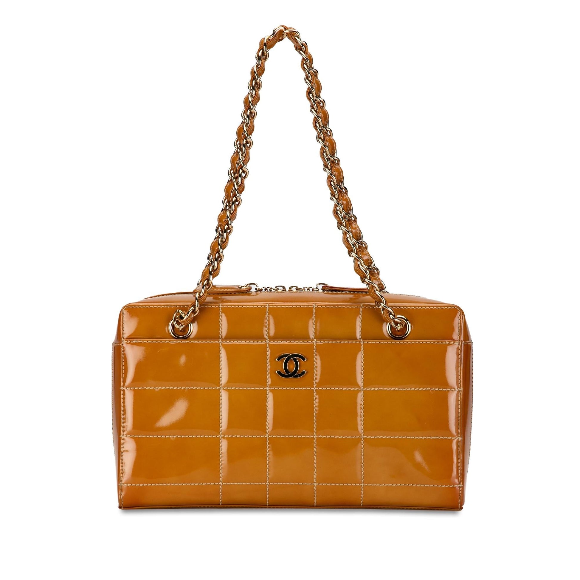 Chanel CC Chocolate Bar Patent SHG-tneQSq Shoulder Bag