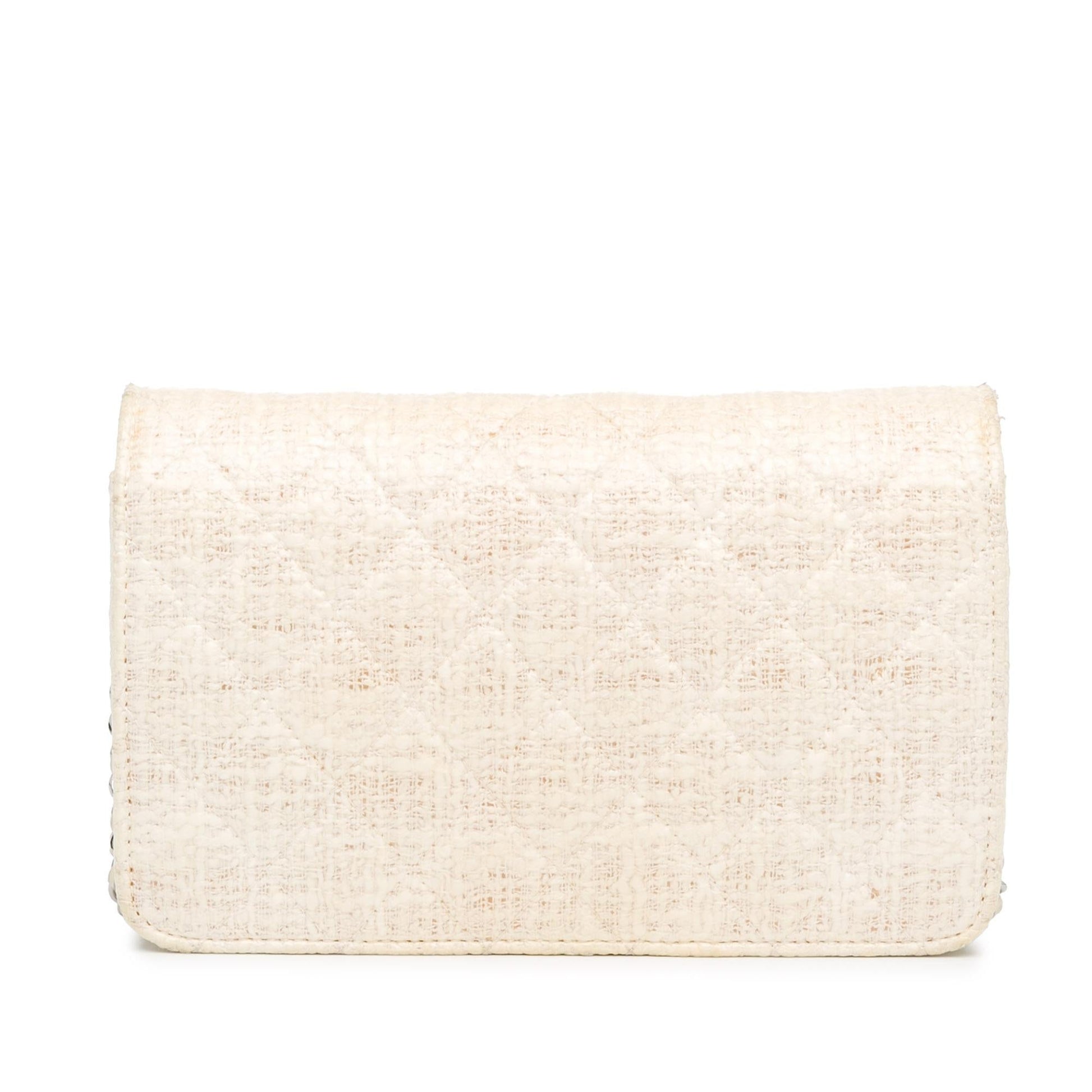 Chanel CC Coated Tweed On Wallet Case