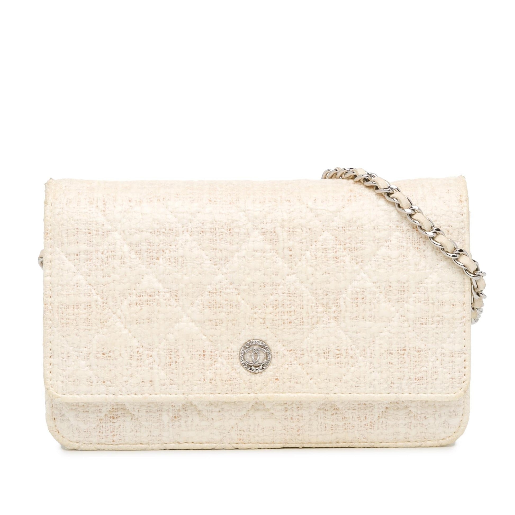 Chanel CC Coated Tweed On Wallet Case