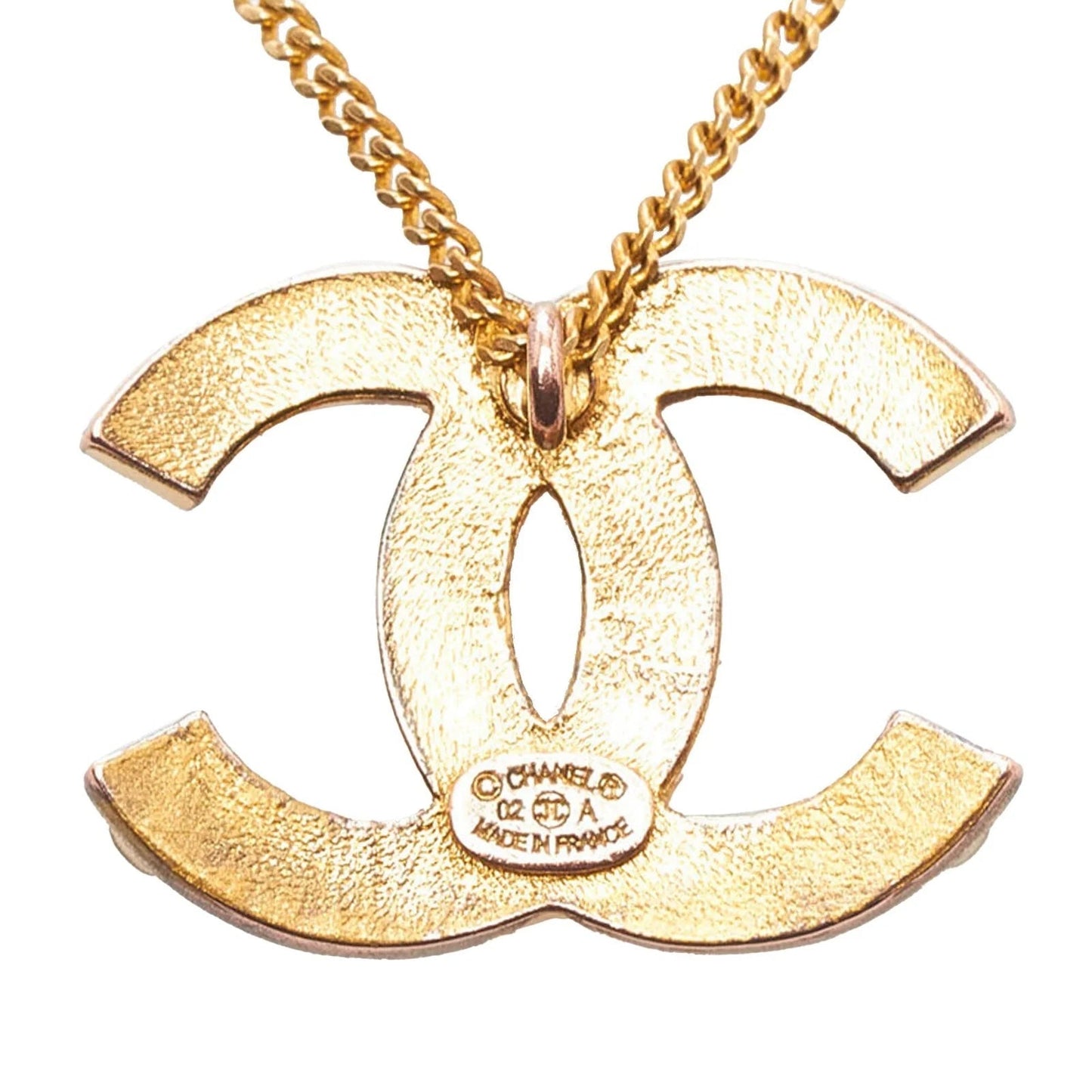 CHANEL CC COCO MARK GOLD TONE NECKLACE