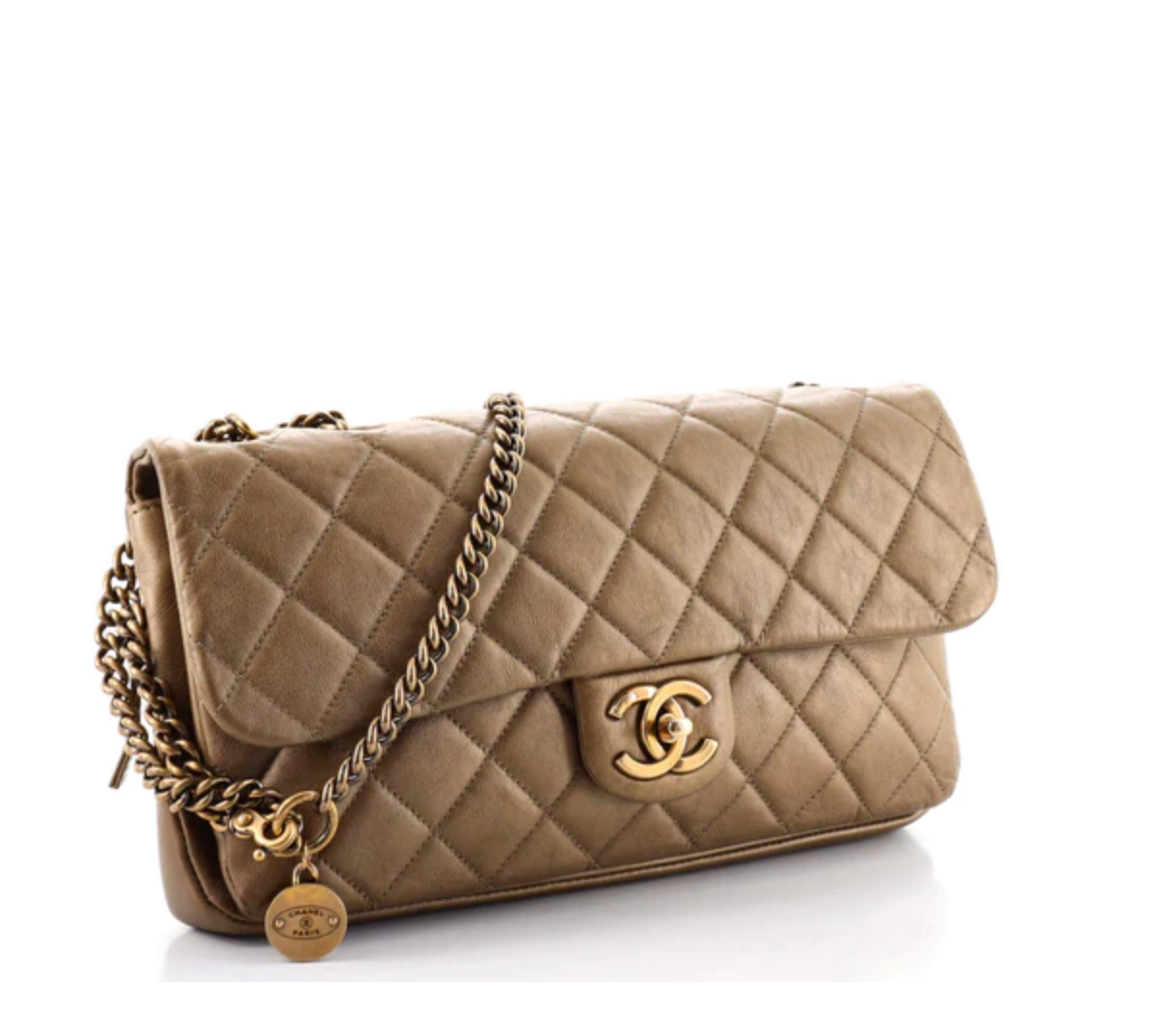 Chanel CC CROWN QUILTED LAMBSKIN FLAP Shoulder Bag