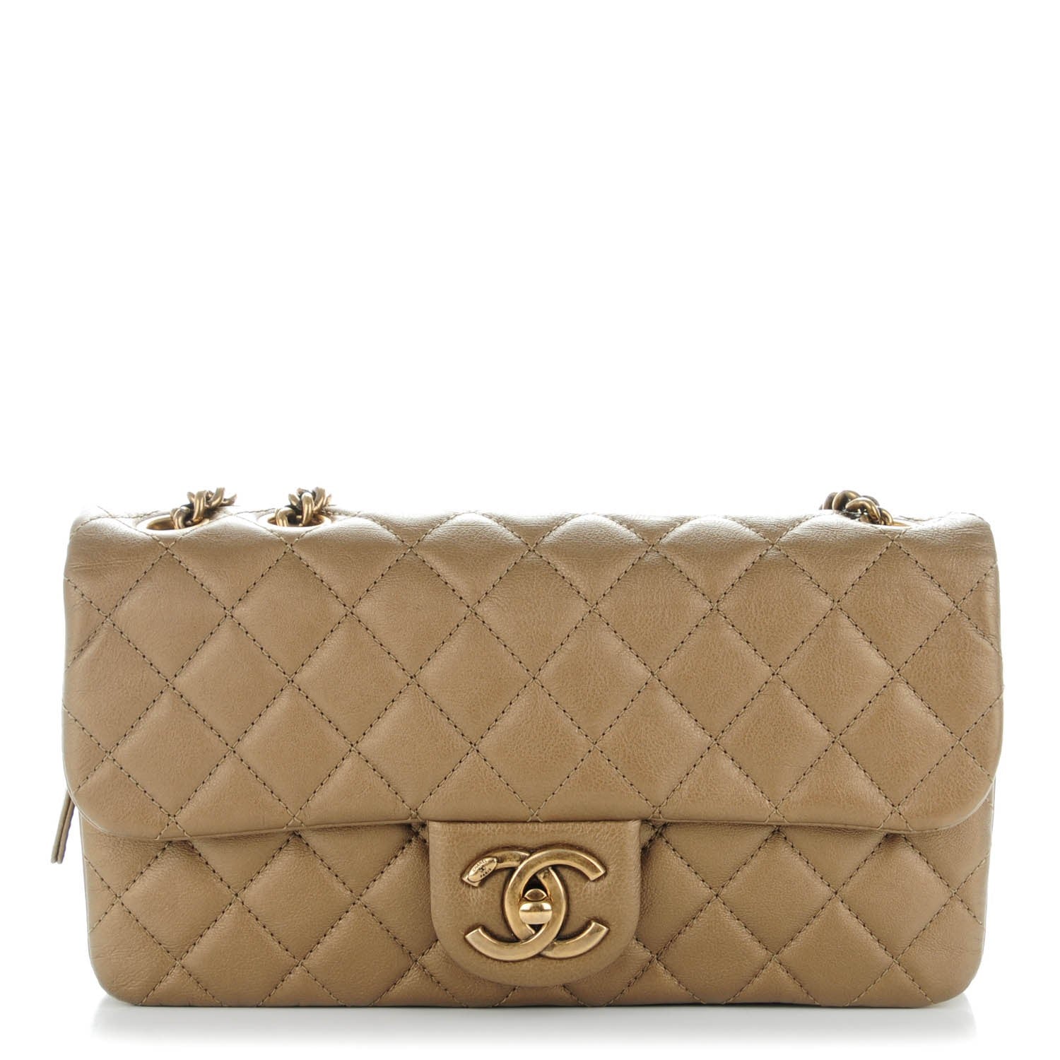 Chanel CC CROWN QUILTED LAMBSKIN FLAP Shoulder Bag