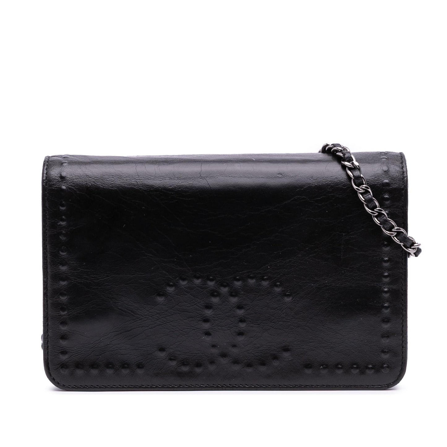 Chanel CC Embossed Lambskin on Wallet Case Chain 1