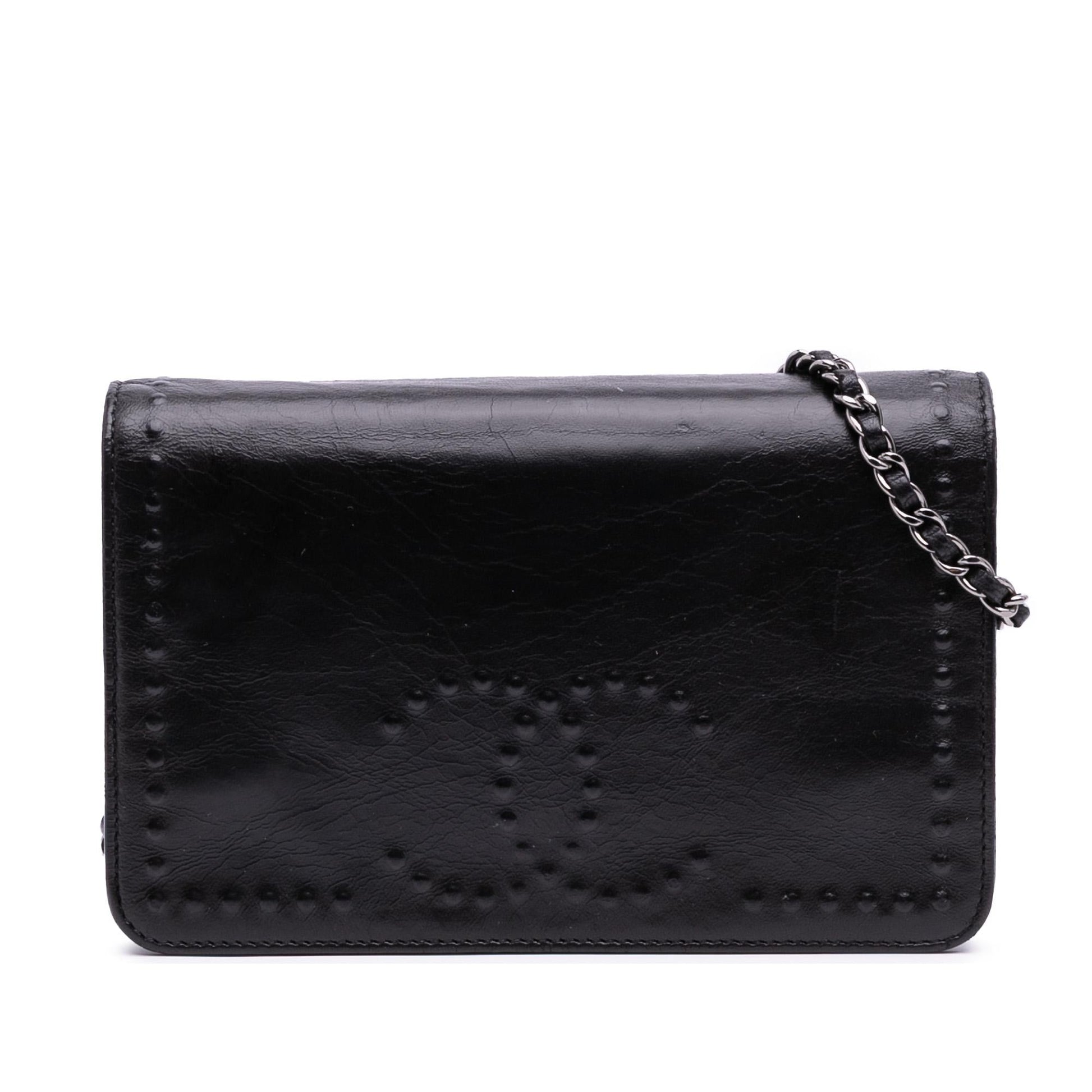 Chanel CC Embossed Lambskin on Wallet Case Chain 1
