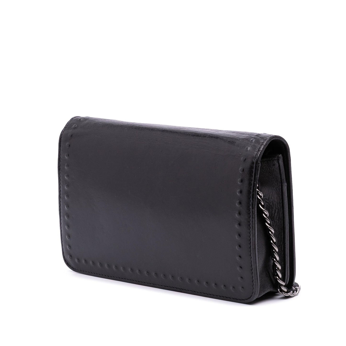 Chanel CC Embossed Lambskin on Wallet Case Chain 1