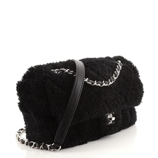 Chanel Faux Fur Flap Shoulder Bag